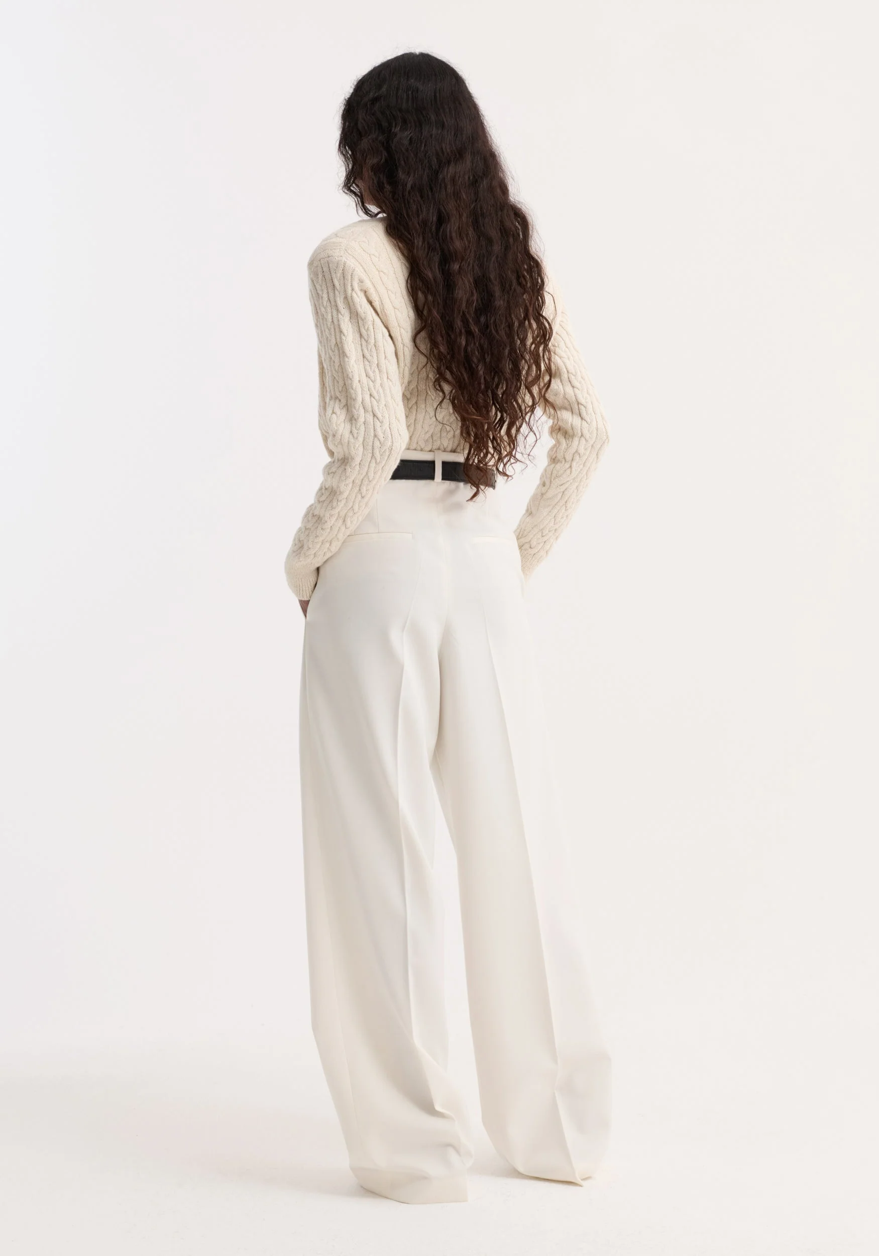 ROHE - Fine merino cable cardigan | cream - Image 5
