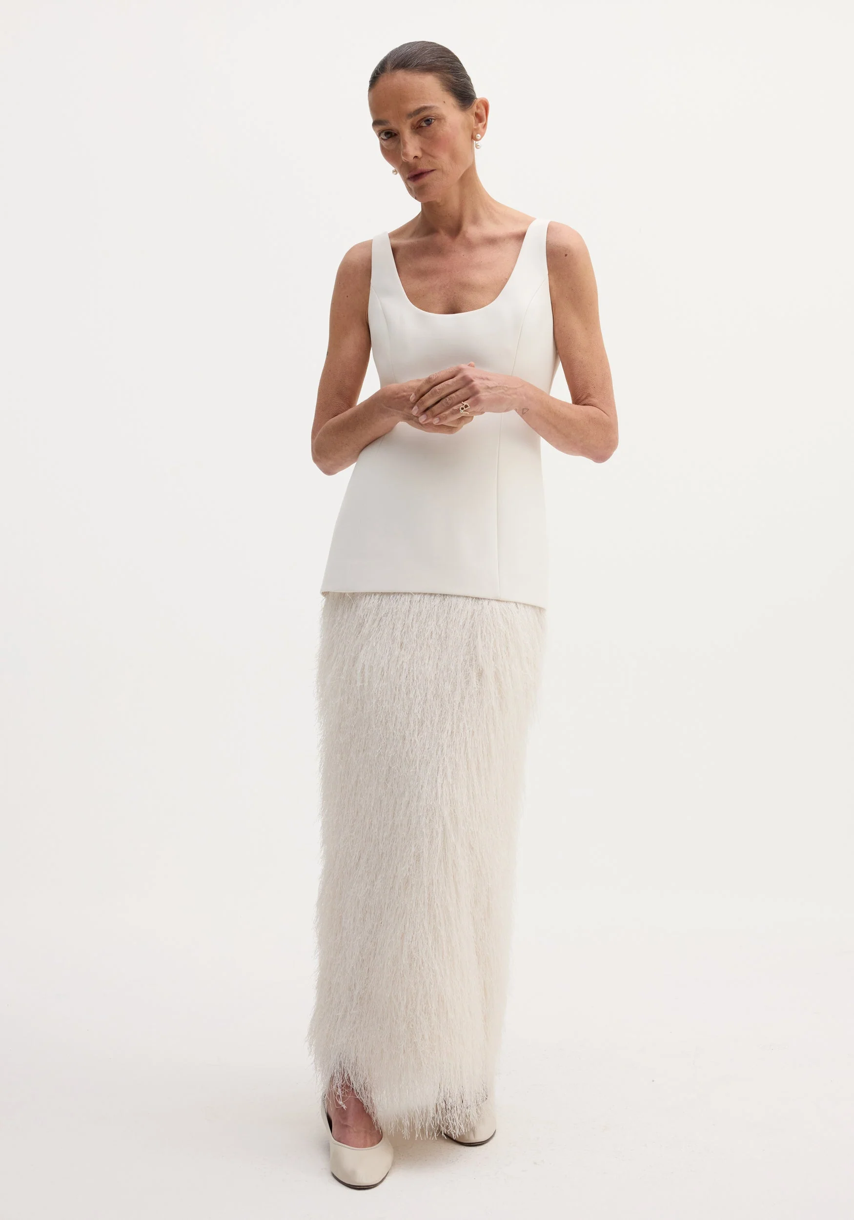 ROHE - Fringe dress | ivory