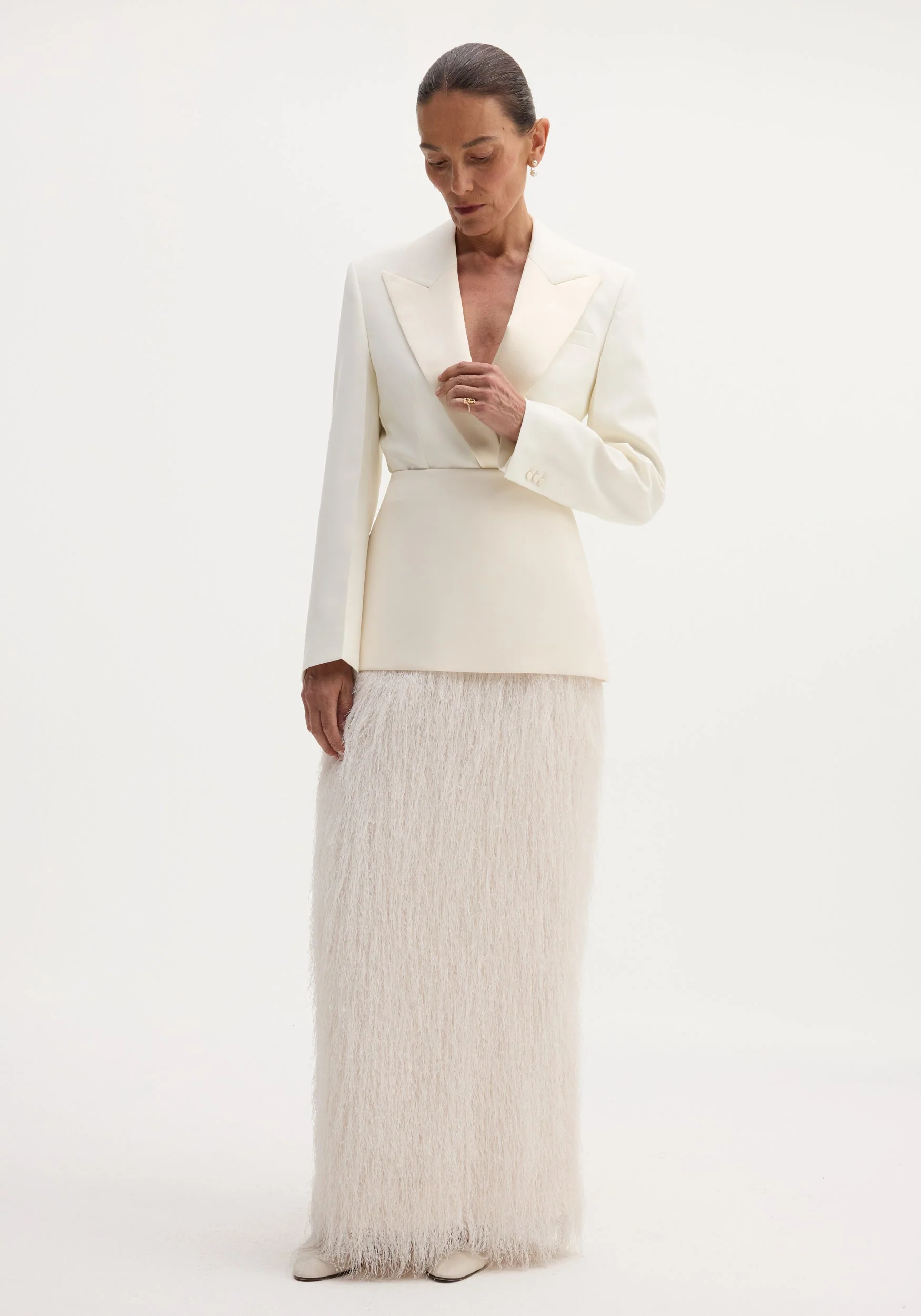 ROHE - Fringe skirt | ivory