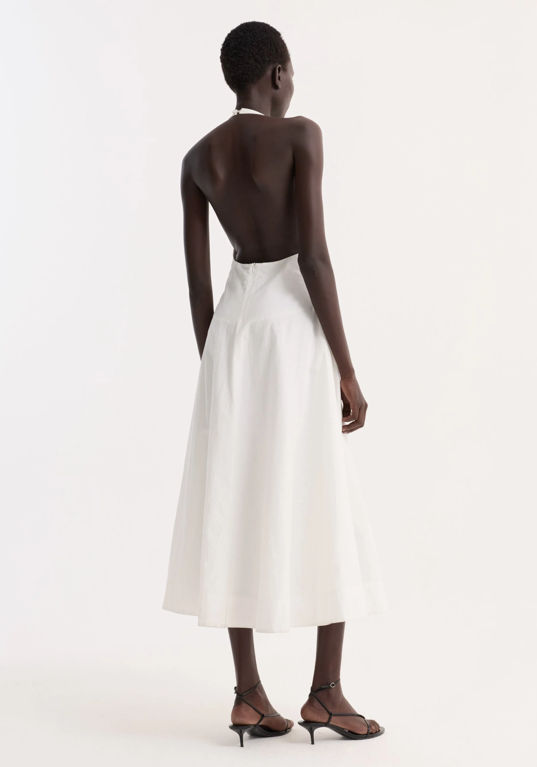 ROHE - Halter textured cotton dress | off white - Image 5