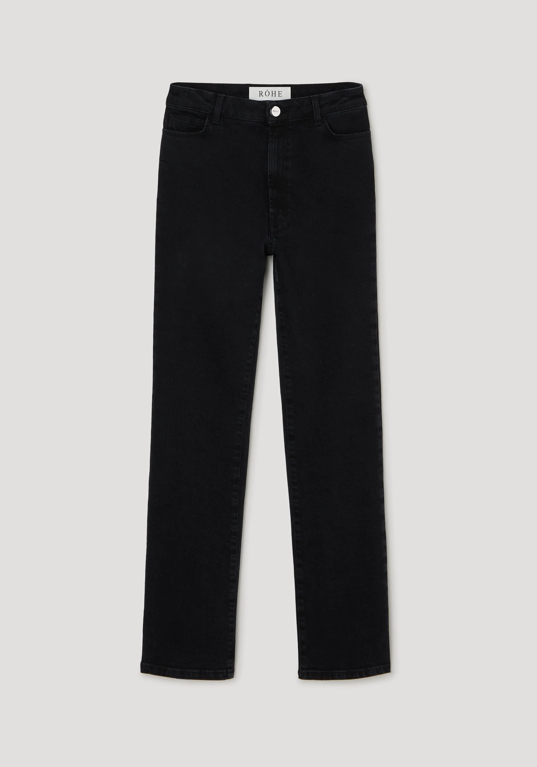 ROHE - High - rise straight stretch denim | black - Image 5