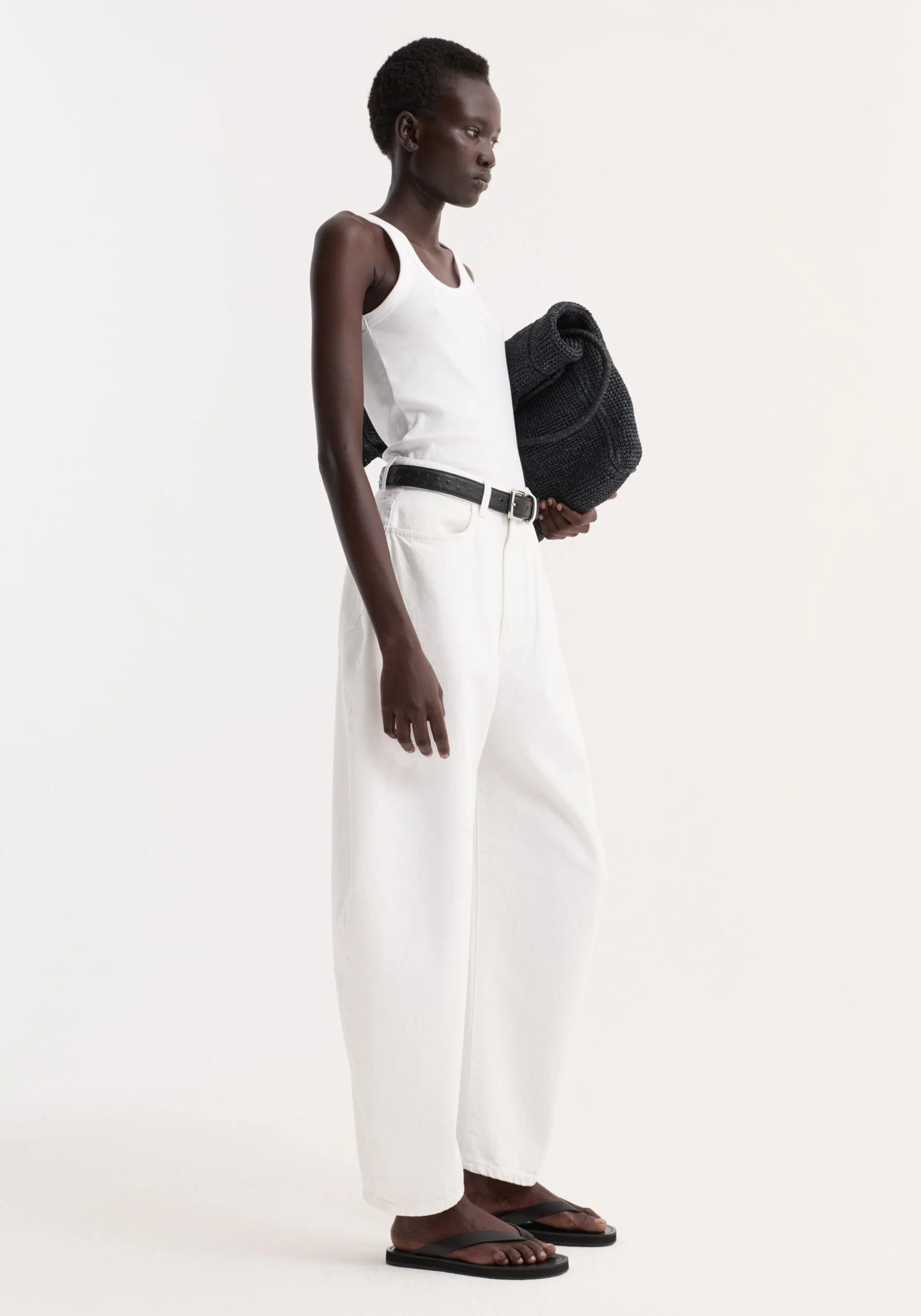 ROHE - High - waist sculptural denim | optic white - Image 3