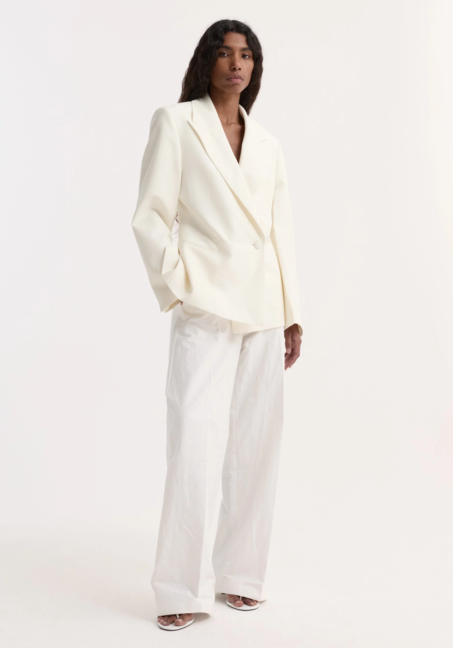 ROHE - Hourglass shaped blazer | off white