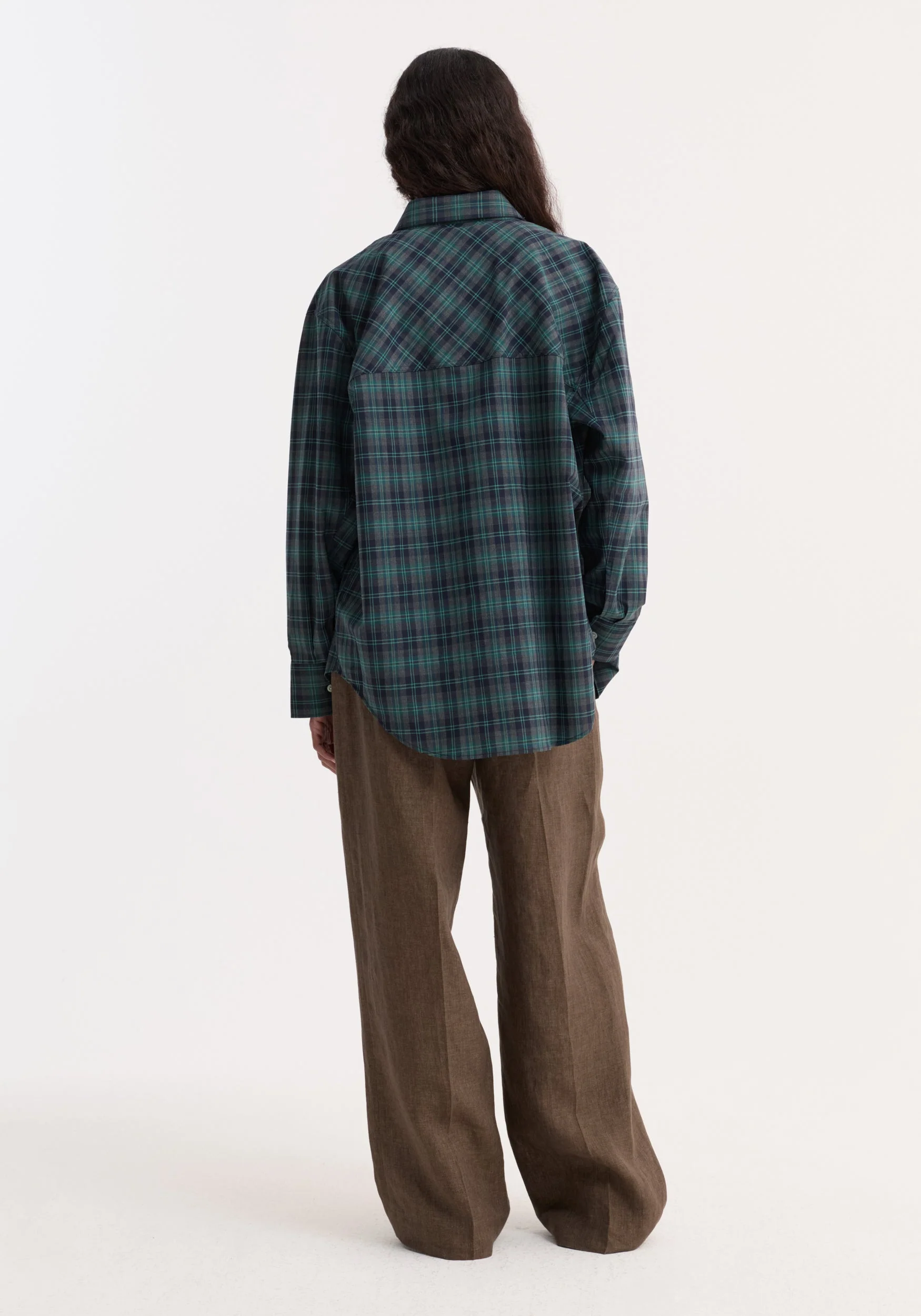 ROHE - Oversized check shirt | retro green check - Image 4