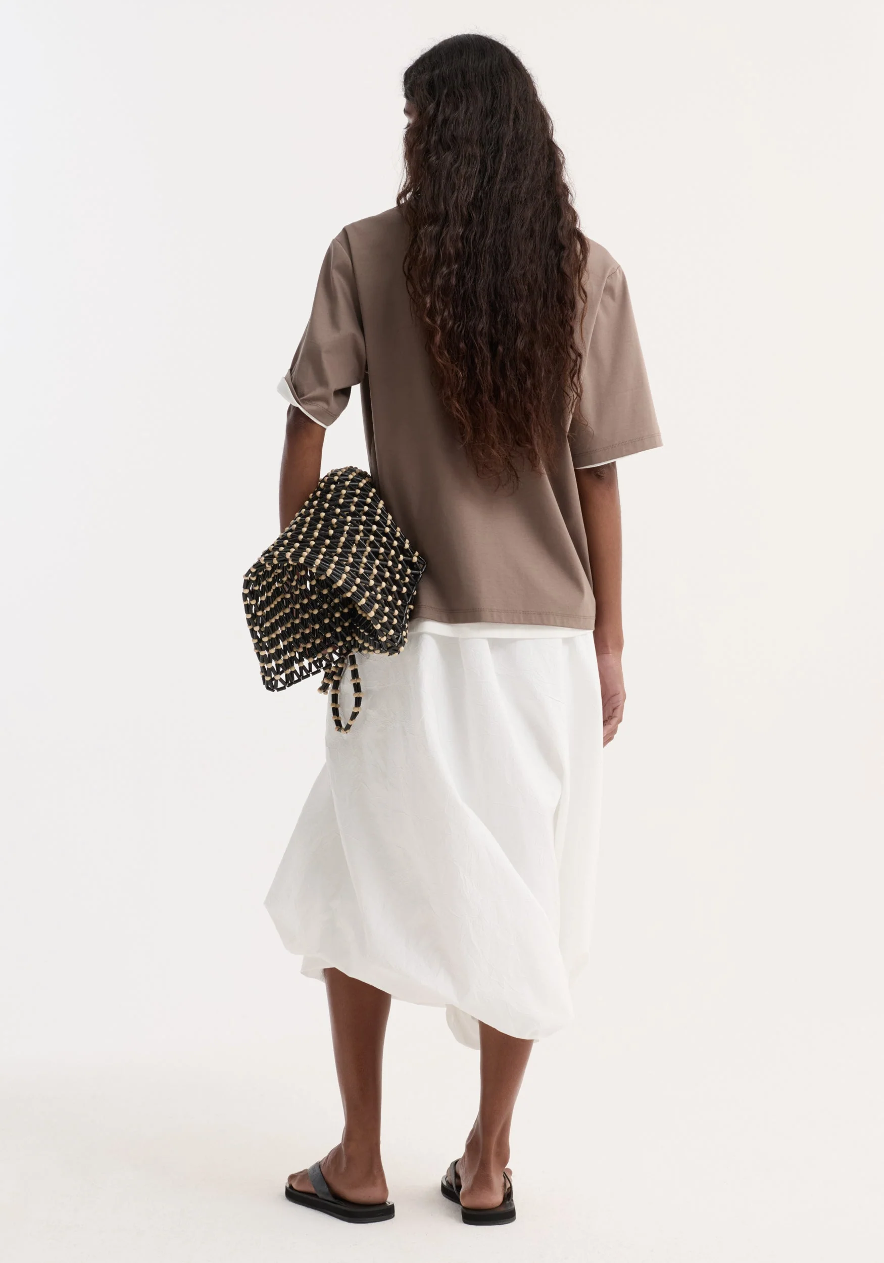 ROHE - Oversized cotton silk t - shirt | taupe - Image 5