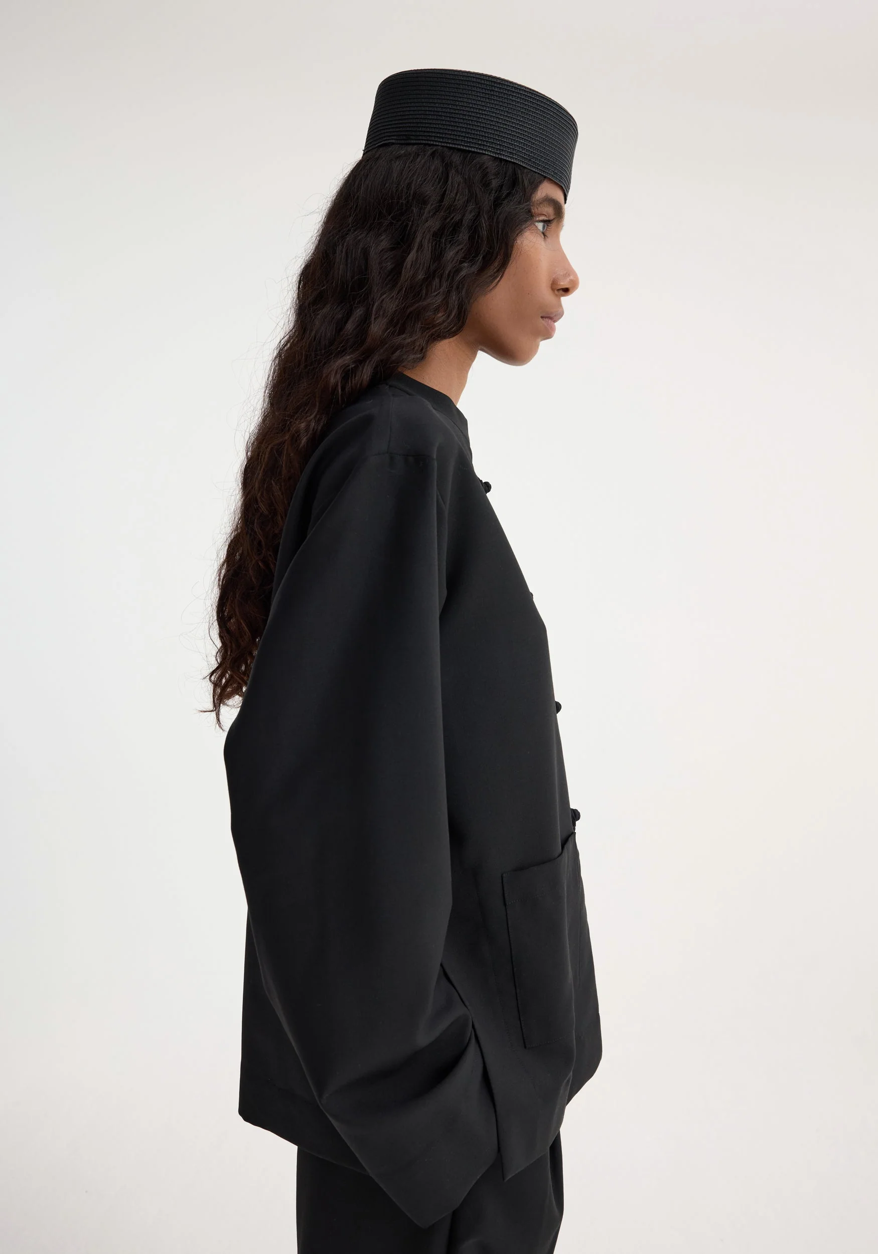 ROHE - Pankou closure jacket | black - Image 5