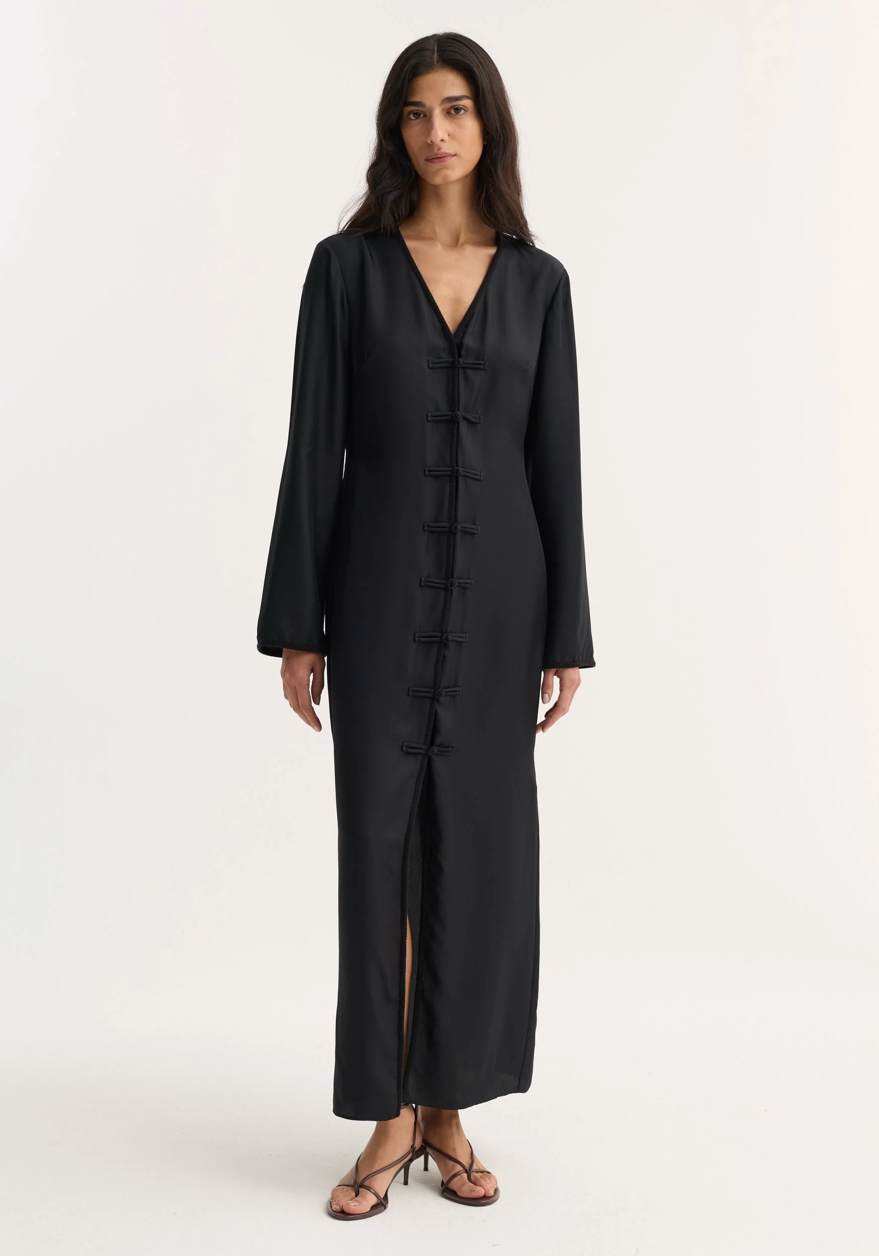ROHE - Pankou closure silk dress | black