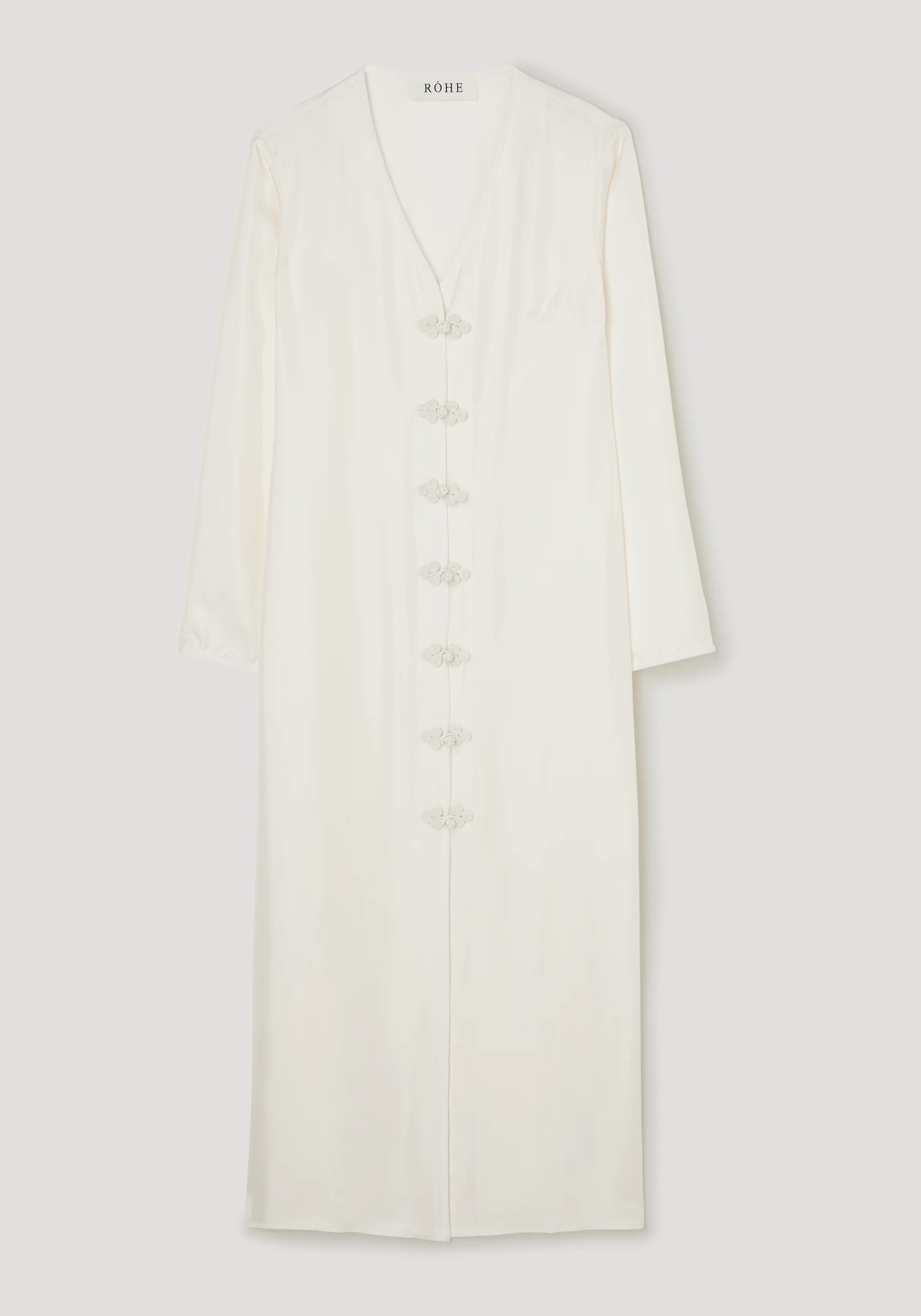 ROHE - Pankou closure silk dress | cream - Image 6