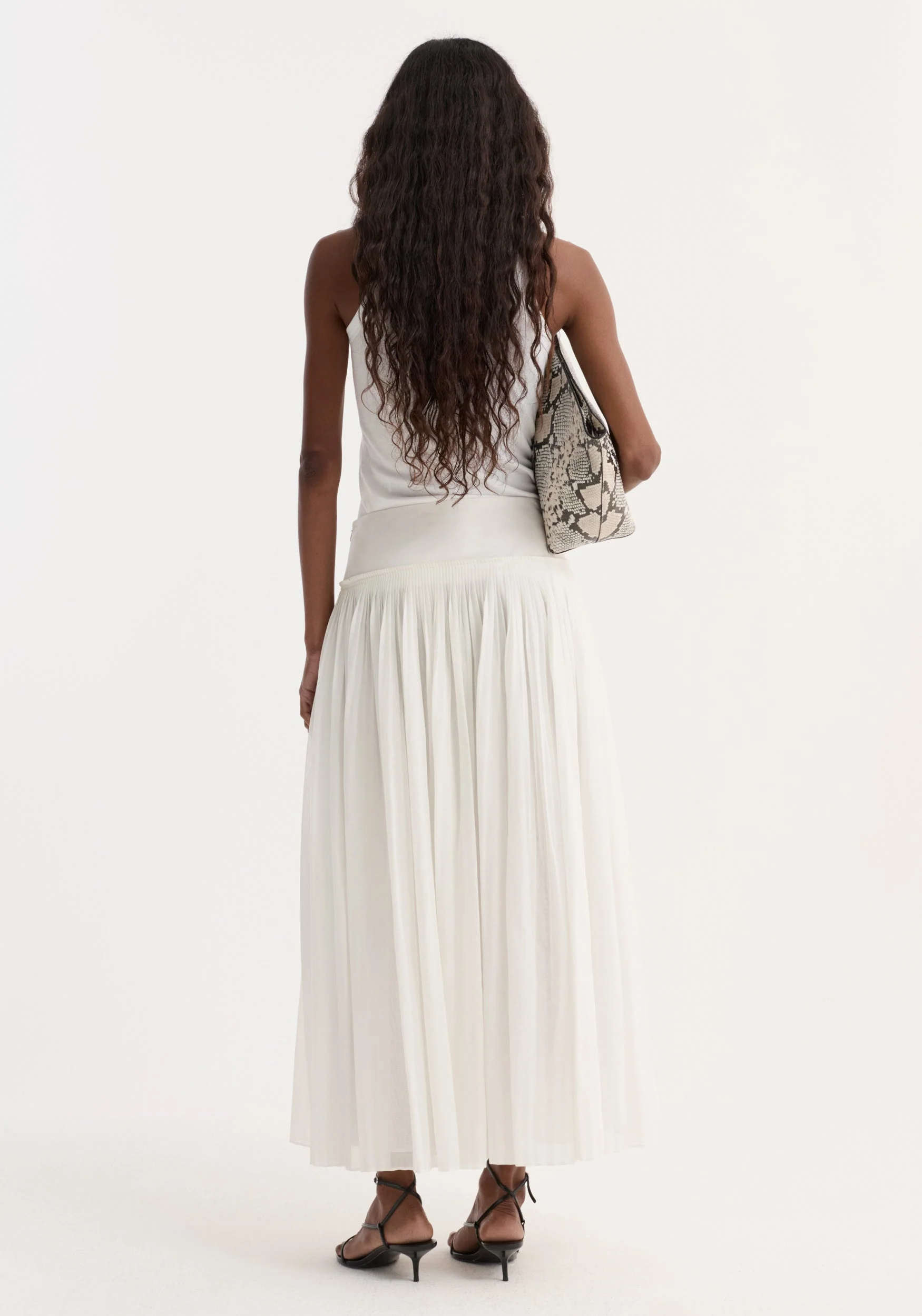 ROHE - Pleated cotton muslin skirt | optic white - Image 4