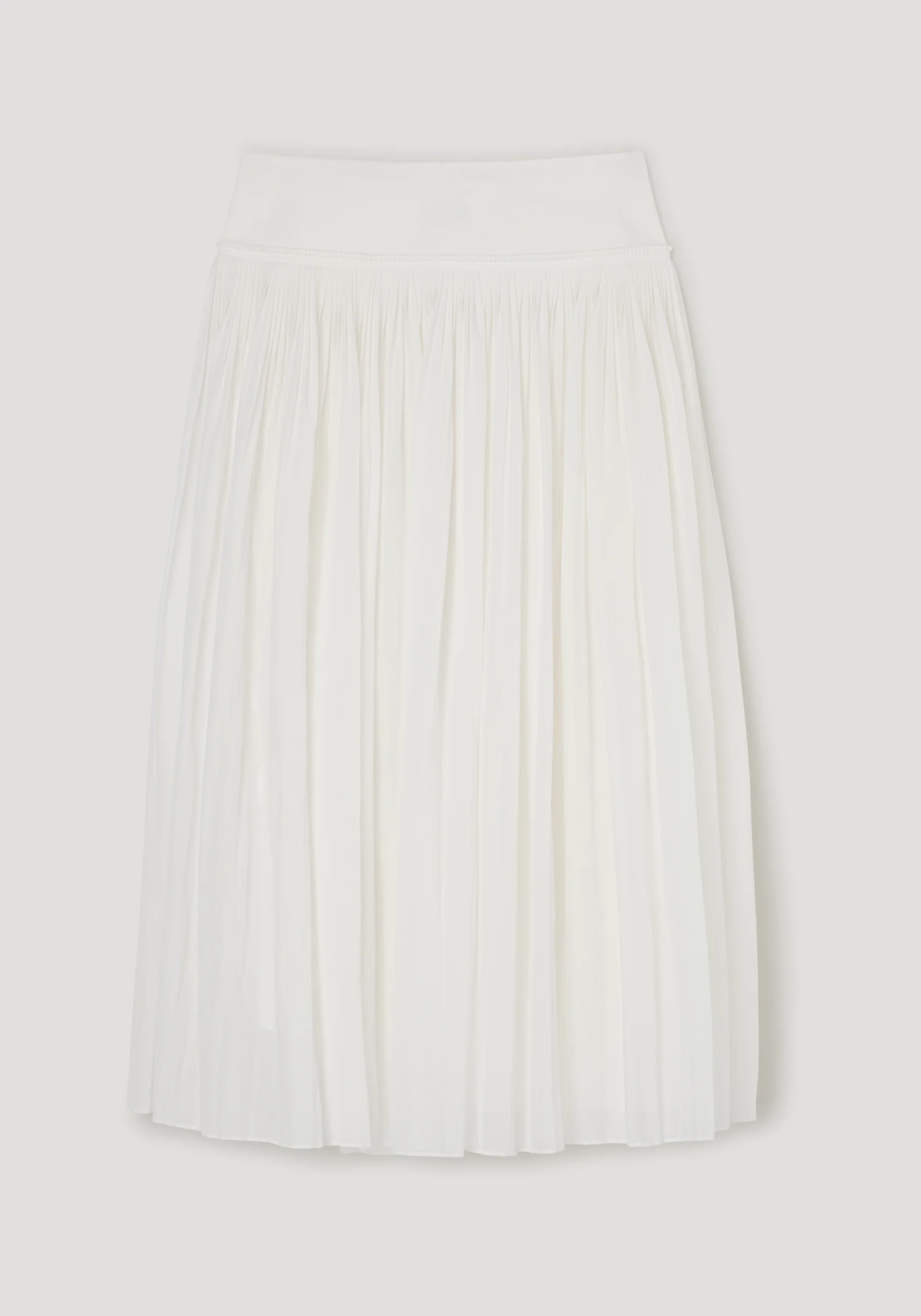 ROHE - Pleated cotton muslin skirt | optic white - Image 5