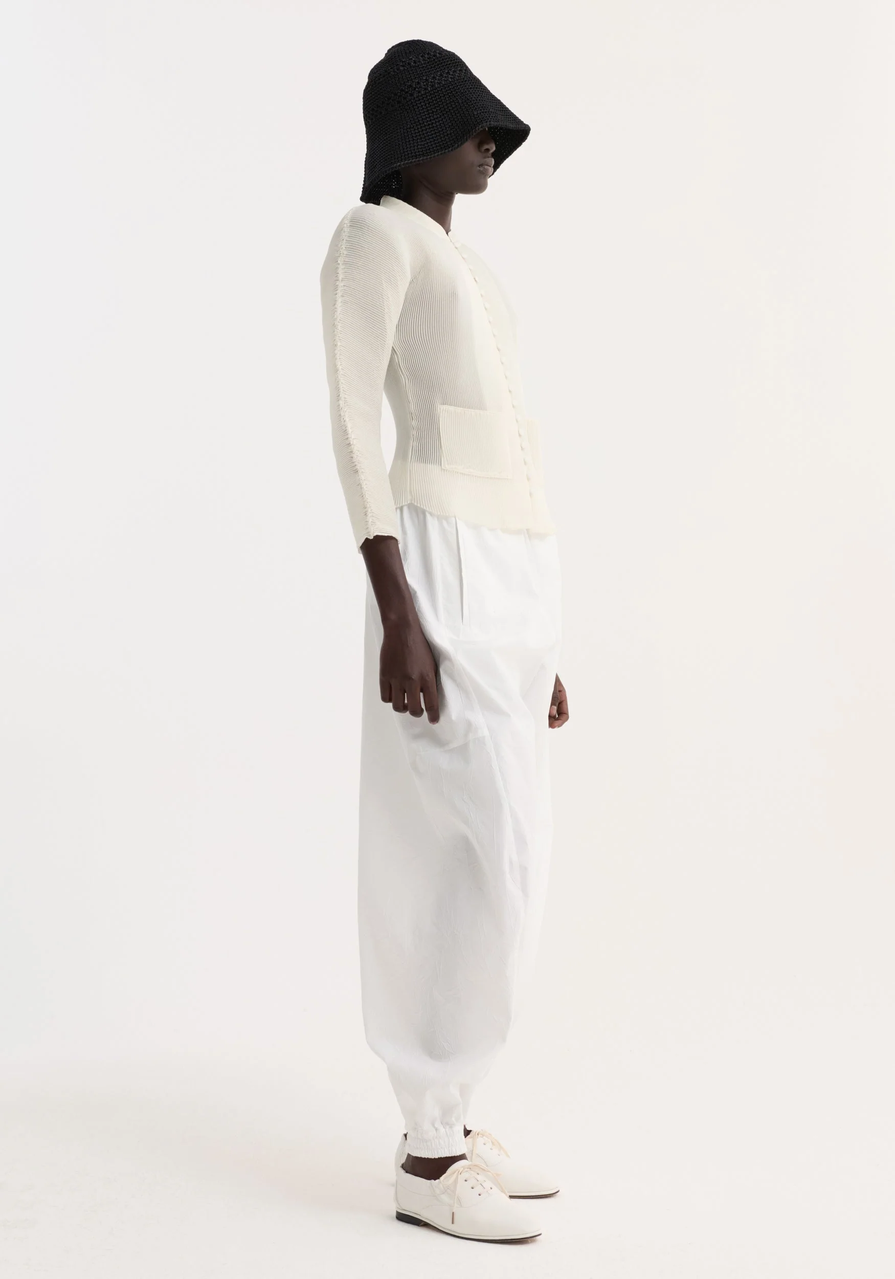 ROHE - Plissé cardigan | cream - Image 2