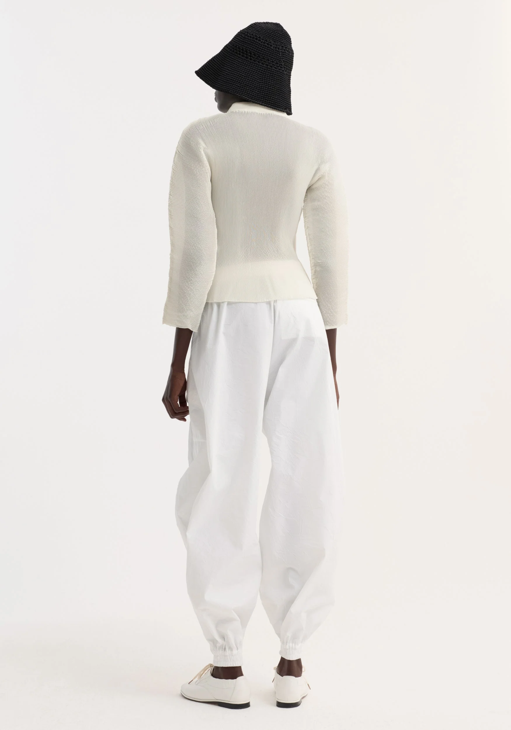 ROHE - Plissé cardigan | cream - Image 4