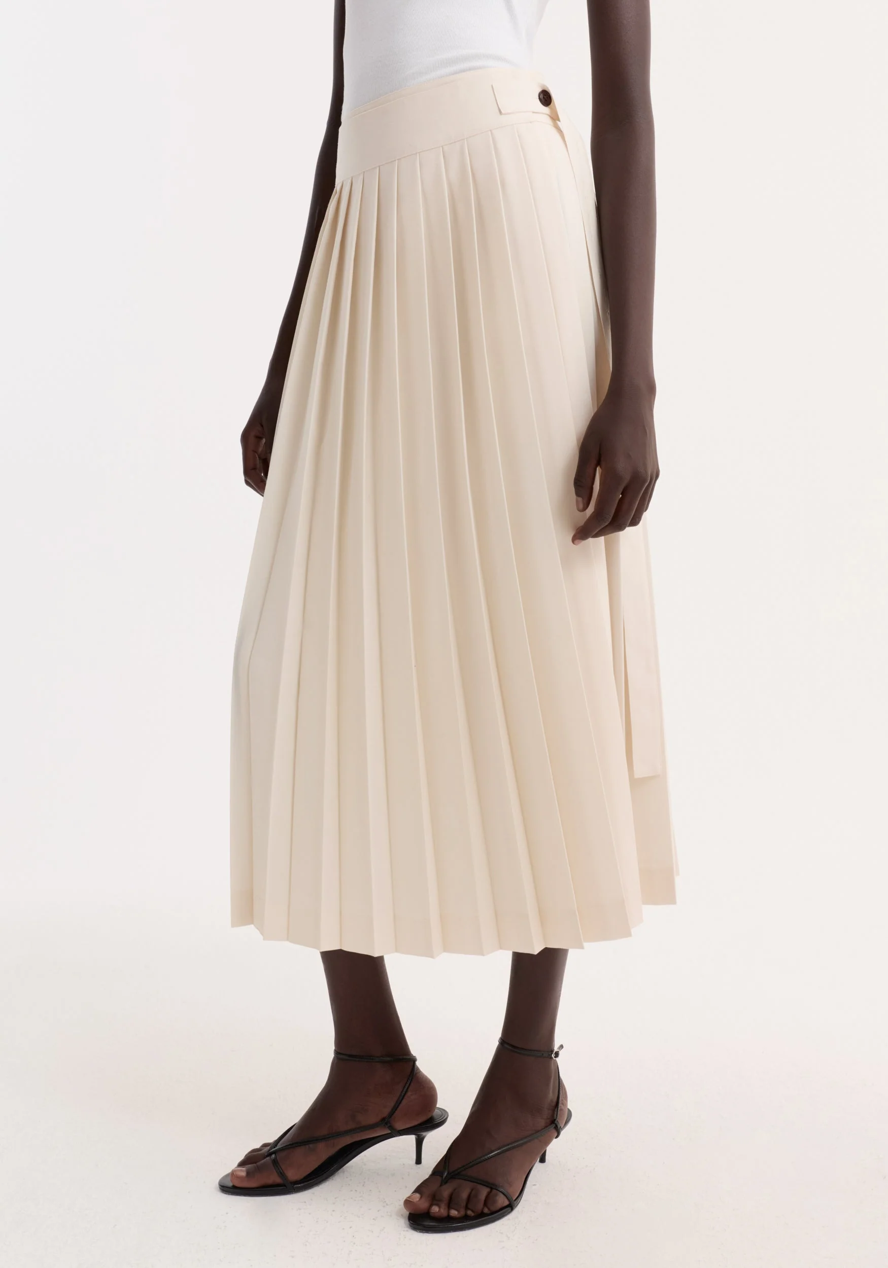 ROHE - Plissé wrap skirt | cream - Image 2