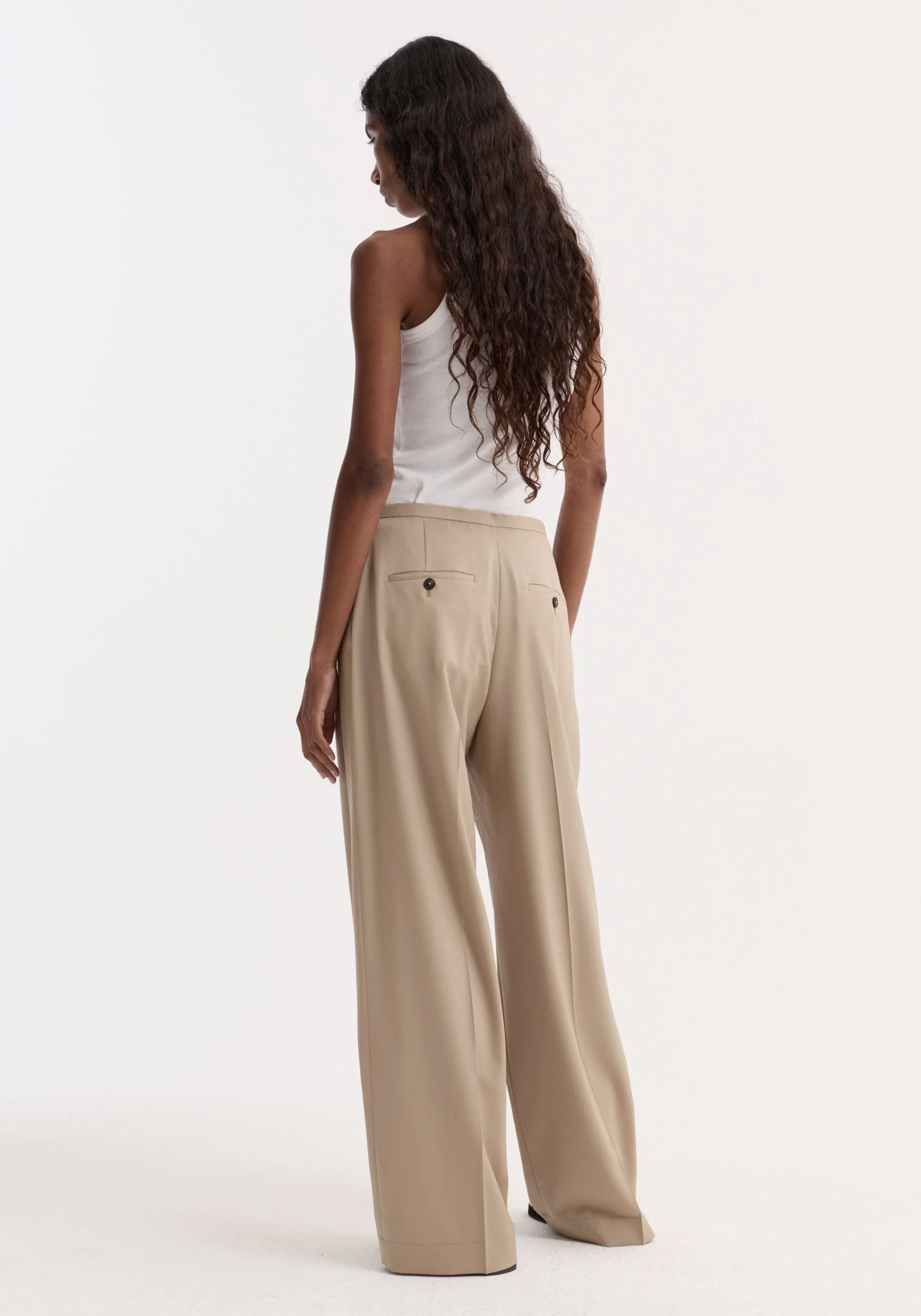 ROHE - Relaxed drawstring trousers | beige - Image 4