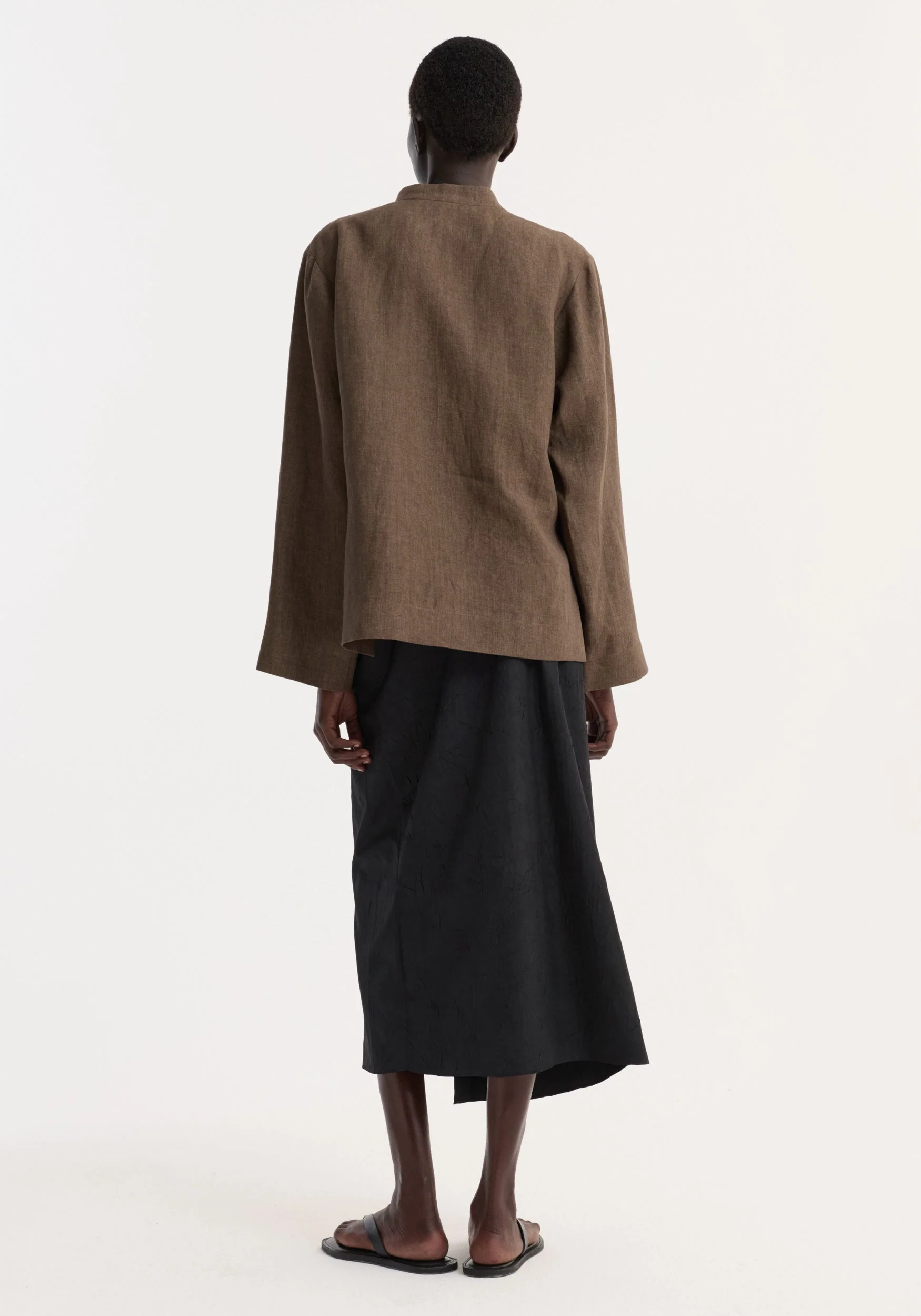 ROHE - Sarong textured skirt | black - Image 5