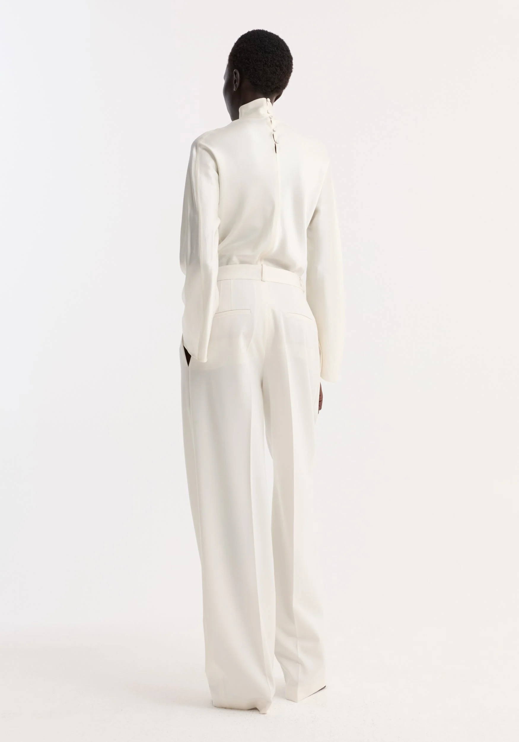 ROHE - Satin waisted top | cream - Image 5
