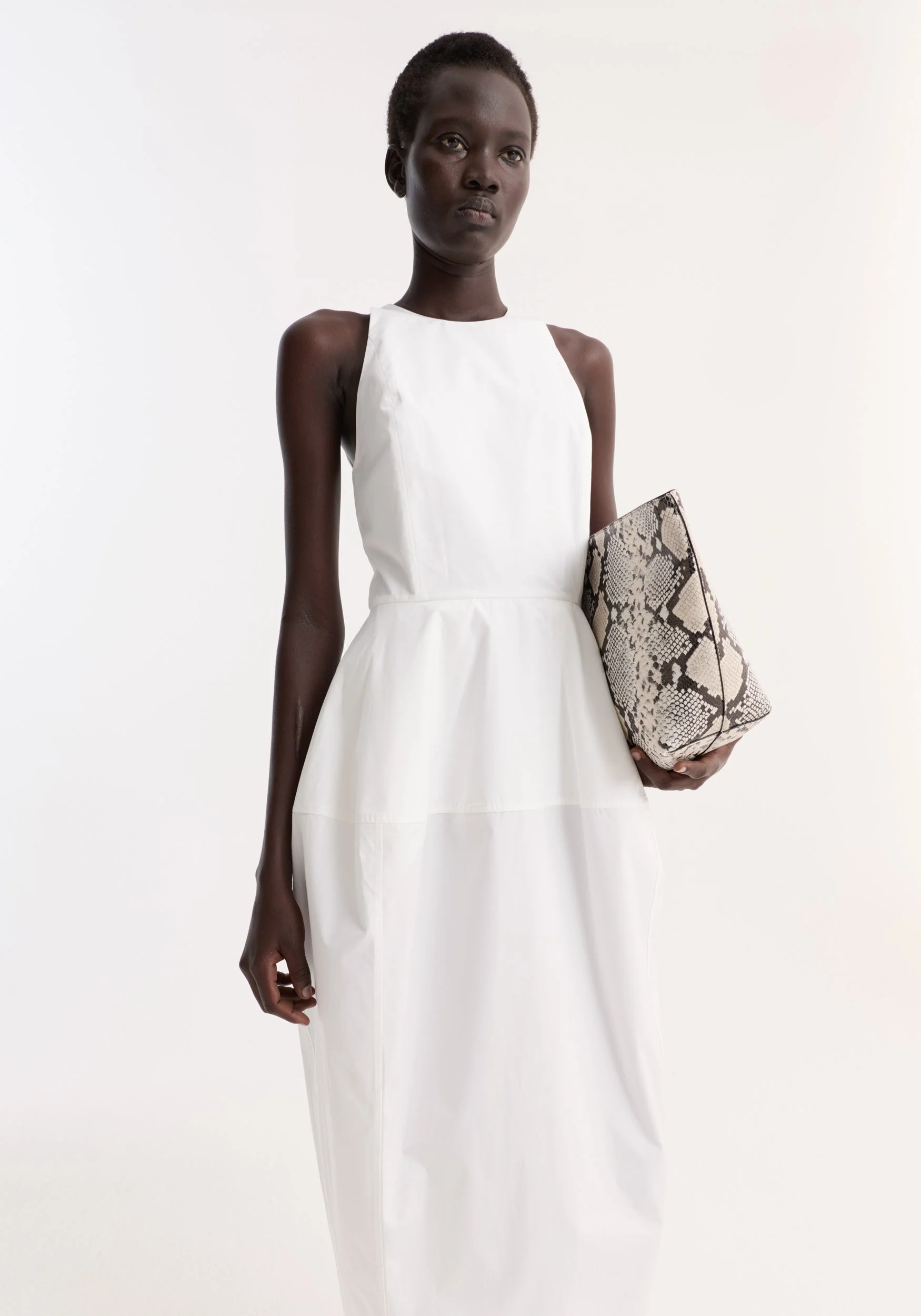 ROHE - Sculptural poplin dress | optic white - Image 2
