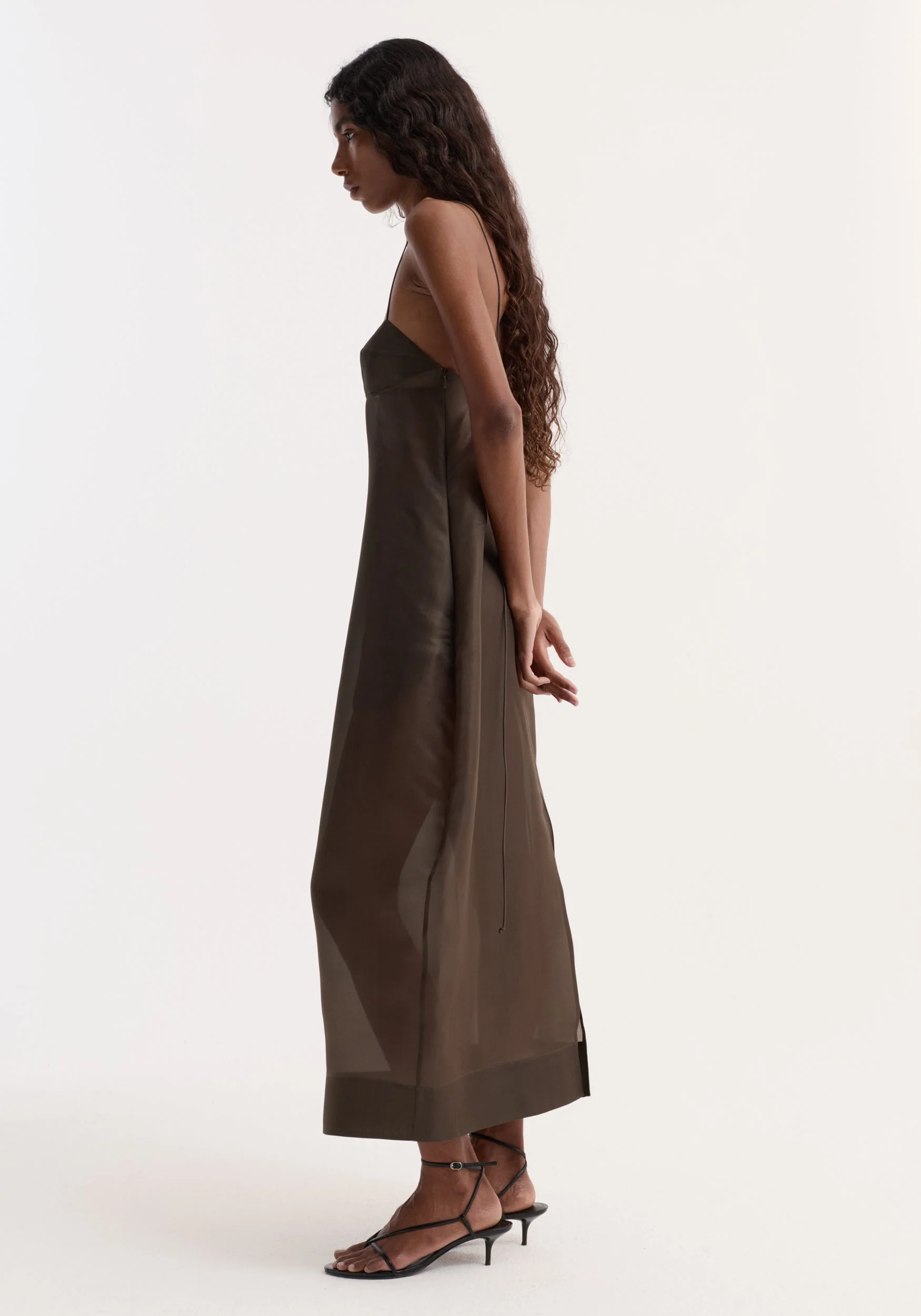 ROHE - Sheer bustier volume dress | earth - Image 4