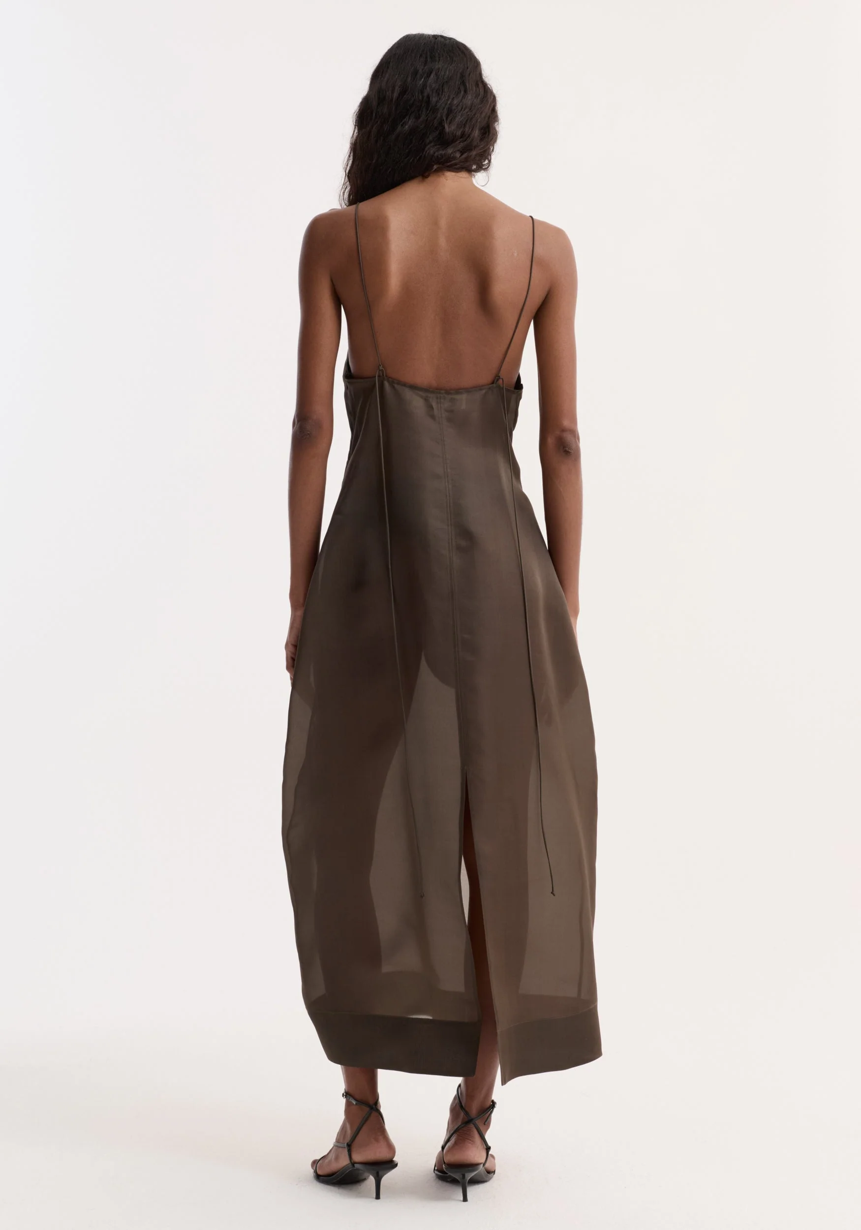 ROHE - Sheer bustier volume dress | earth - Image 5