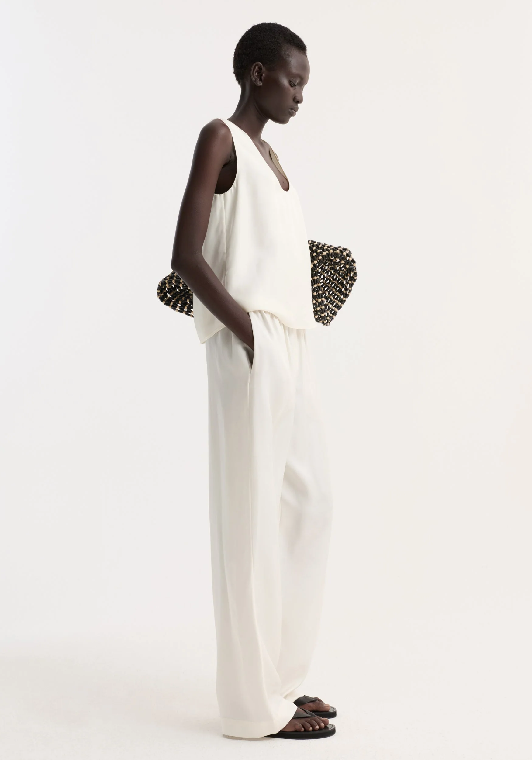 ROHE - Silk pyjama trousers | cream - Image 2