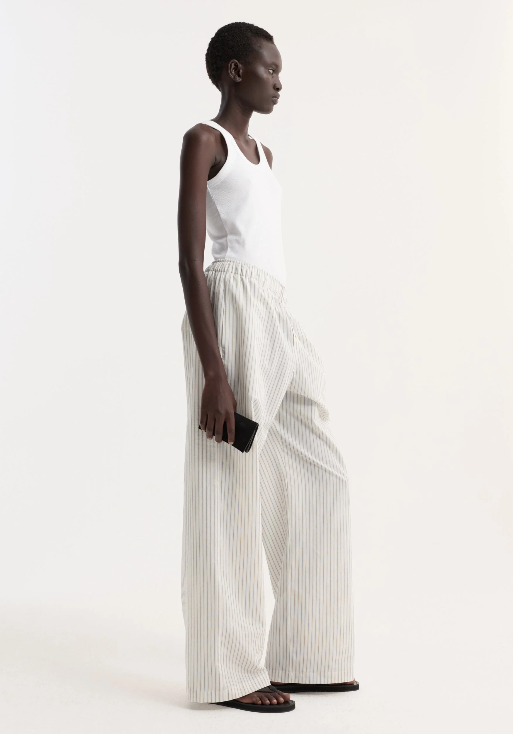 ROHE - Silk stripe pyjama trousers | fine stripe - Image 3