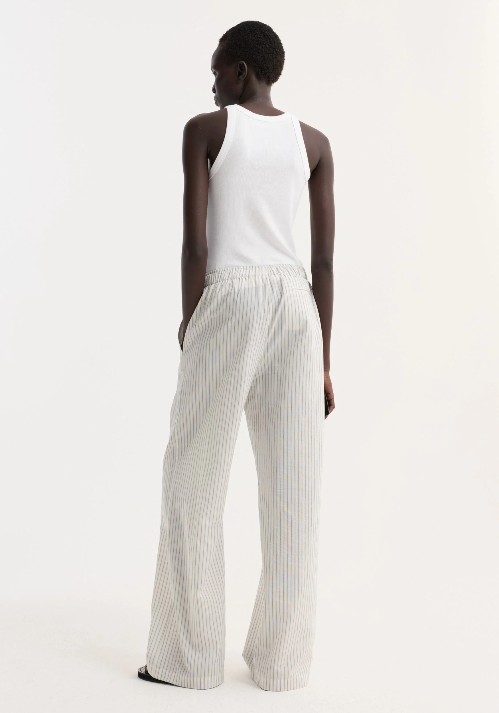 ROHE - Silk stripe pyjama trousers | fine stripe - Image 4