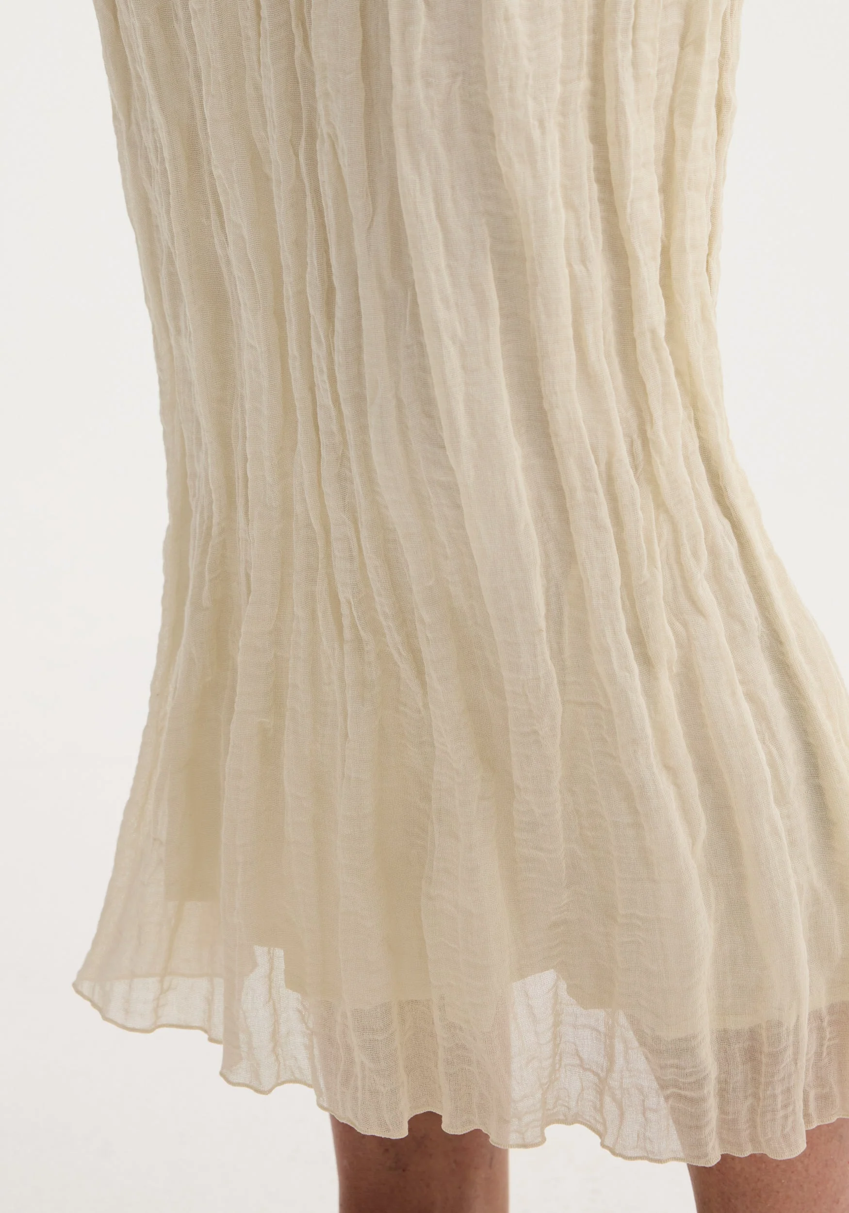 ROHE - Textured tube skirt | cream - Image 3