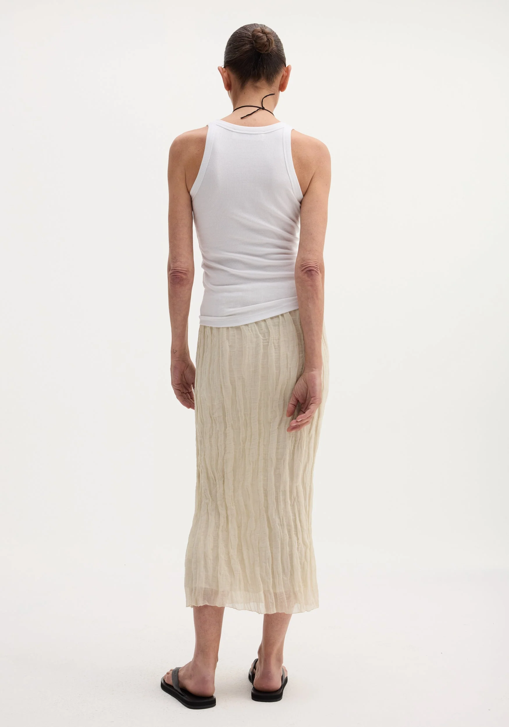 ROHE - Textured tube skirt | cream - Image 5