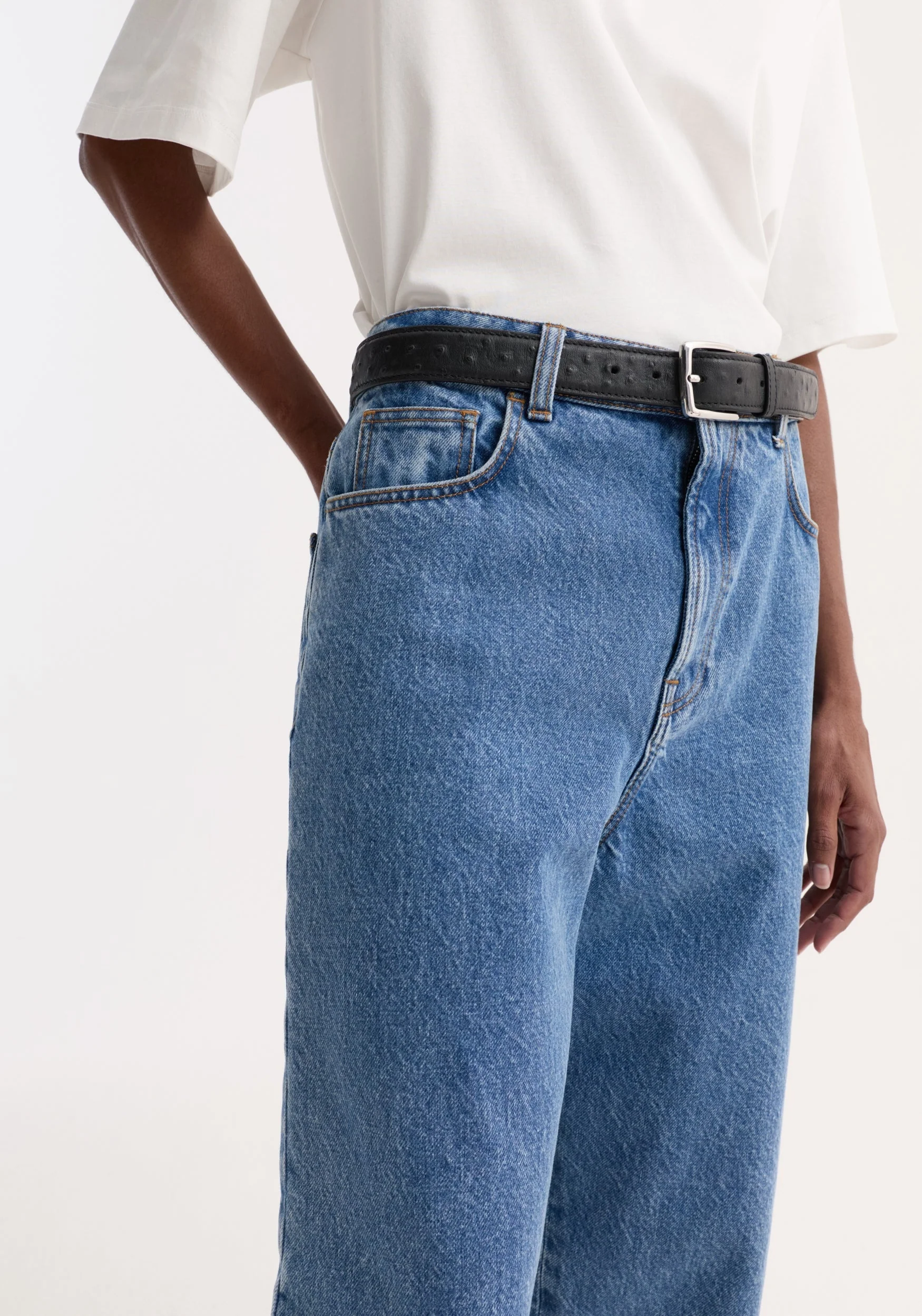 ROHE - Turn - up baggy denim | heritage blue - Image 3