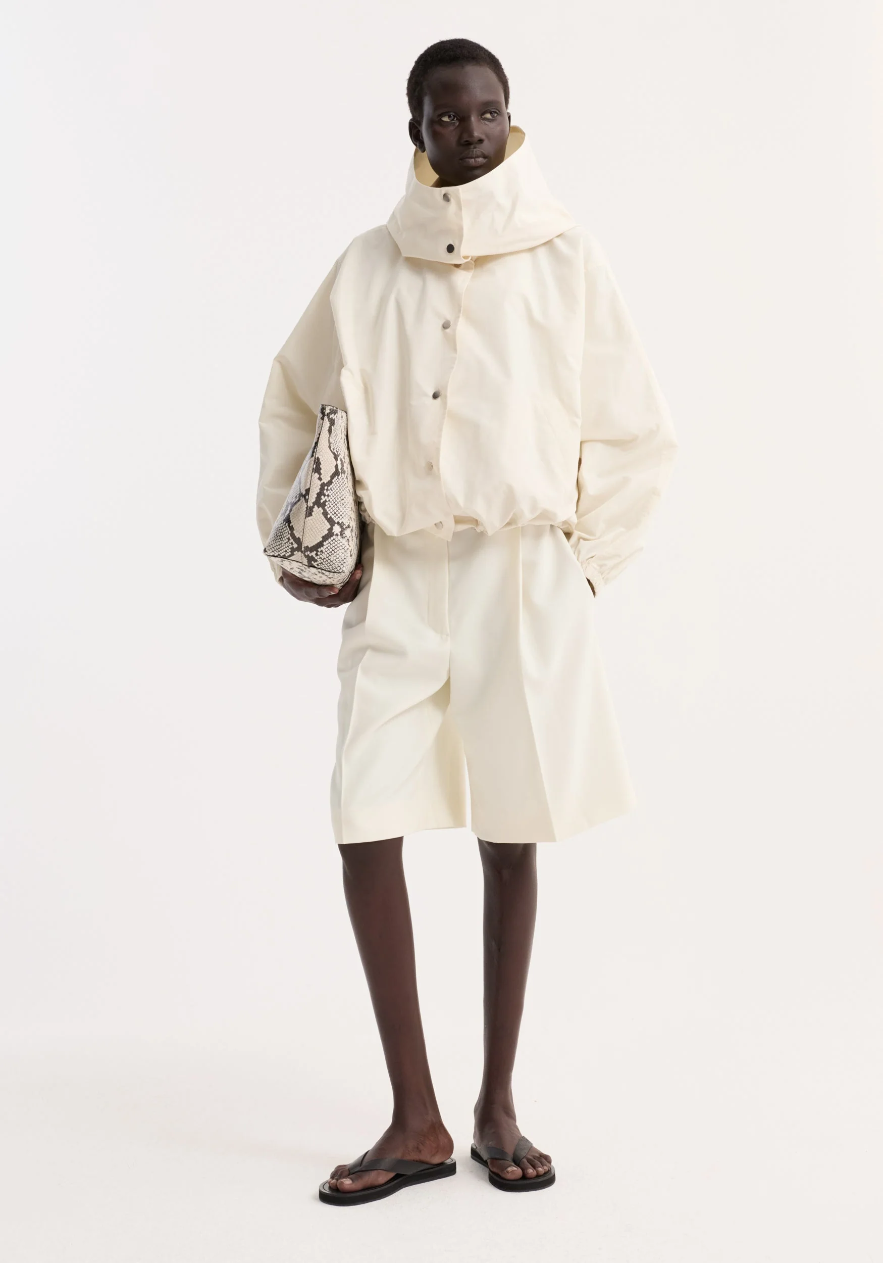 ROHE - Volume silk - blend jacket | cream