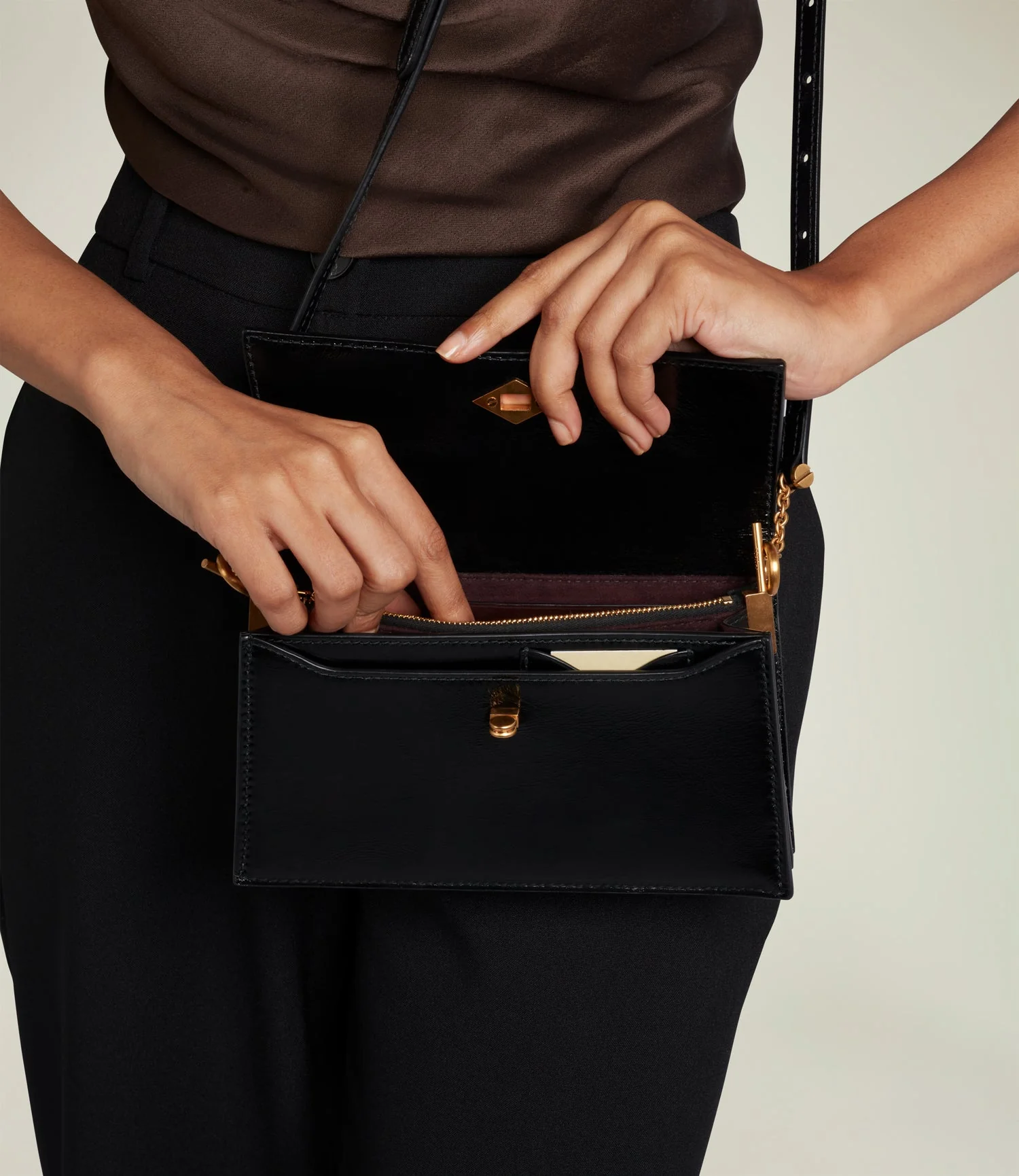 Metier - Roma Mini Glossy Calfskin Black - Image 6