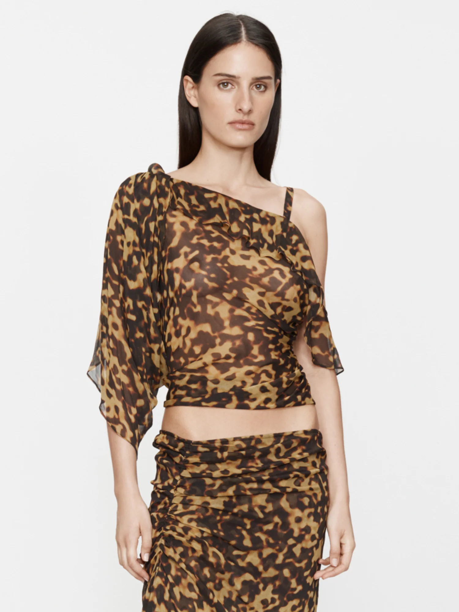 Christopher Esber - Roule Trimmed Silk Drape Top - Image 2
