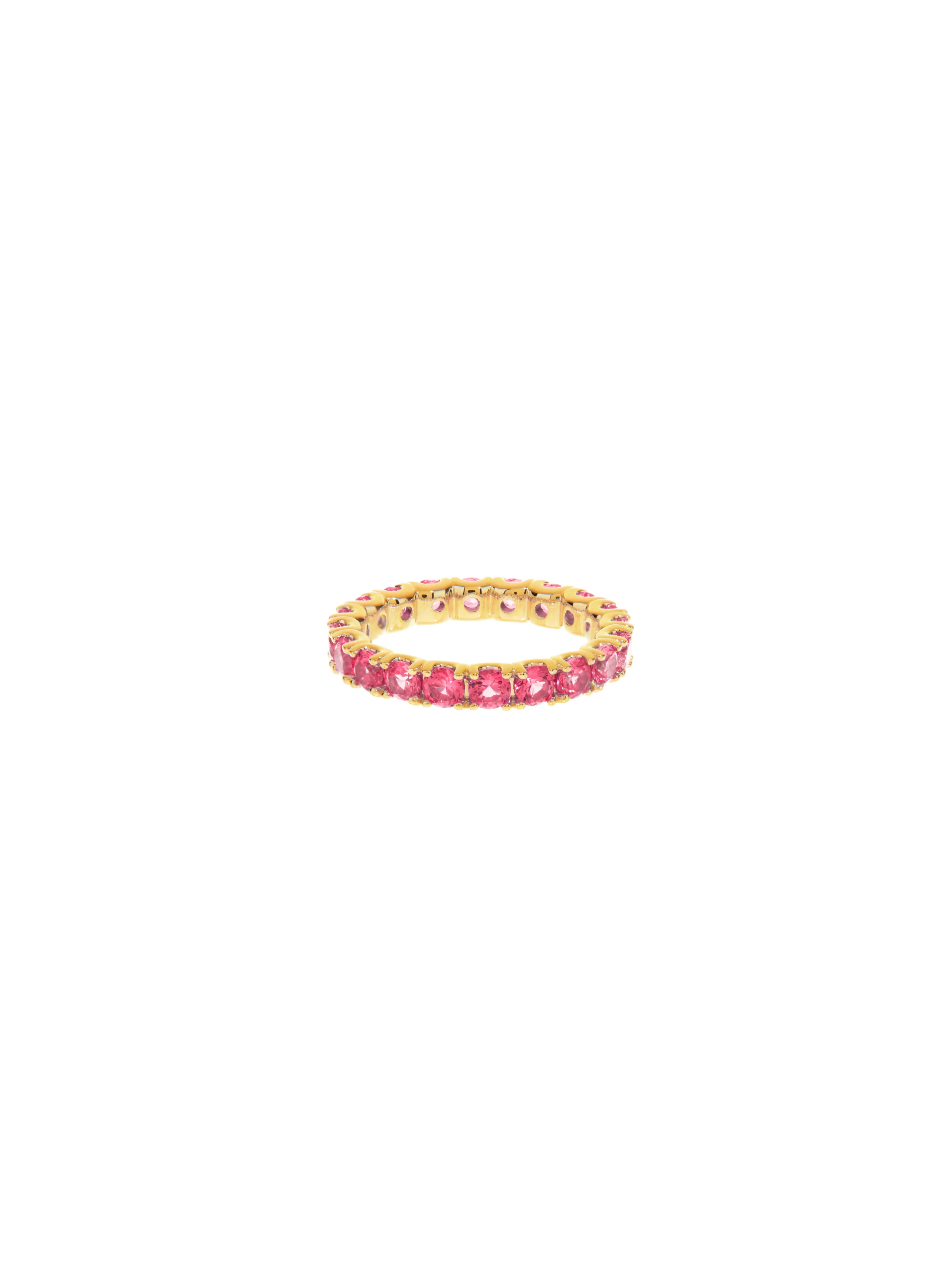 Dorsey - ROUND CUT ETERNITY BAND, LAB RED SAPPHIRE, GOLD
