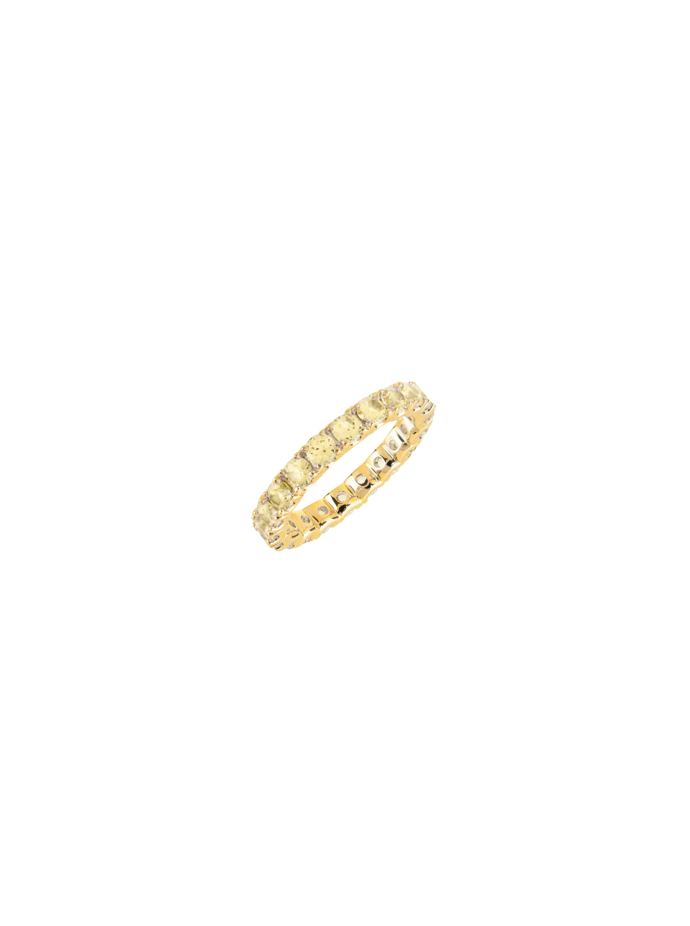 Dorsey - ROUND CUT ETERNITY BAND, LAB YELLOW SAPPHIRE, GOLD - Image 2