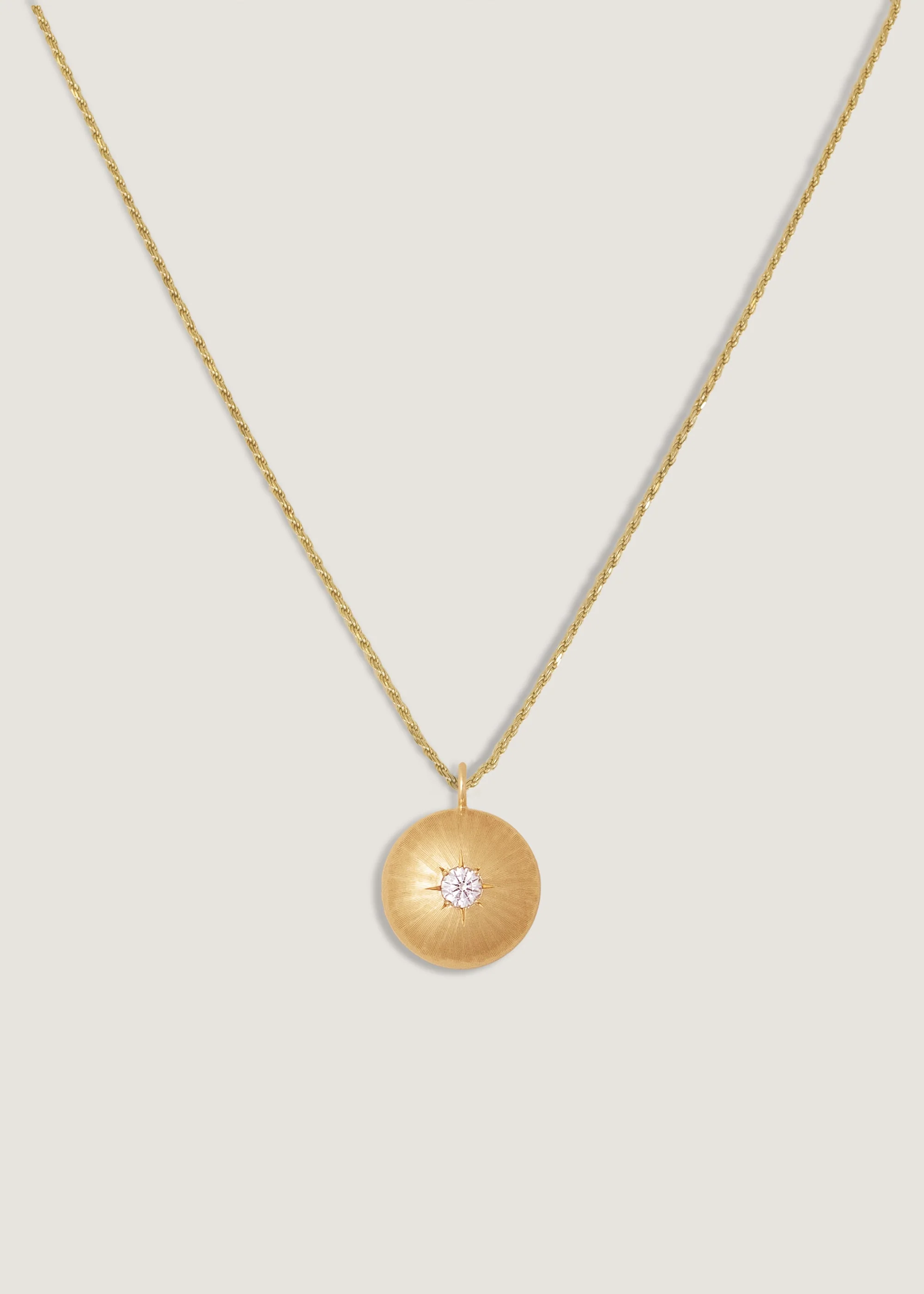 Kinn - Round Puffed Necklace Diamond