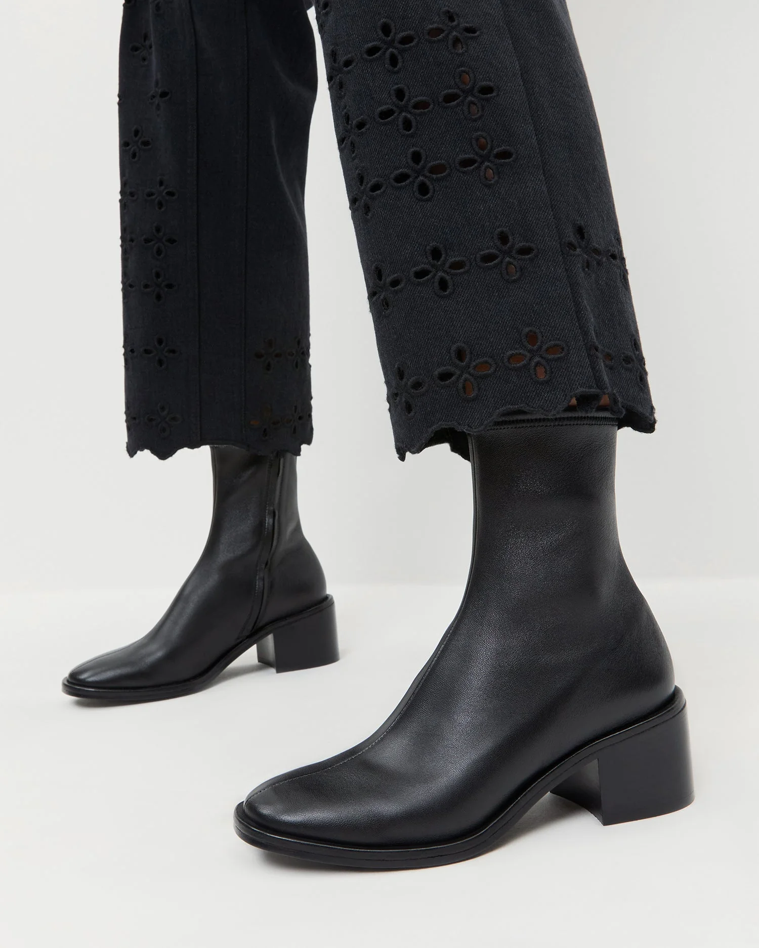 Loeffler Randall - Roxy Black Leather Ankle Bootie - Image 2