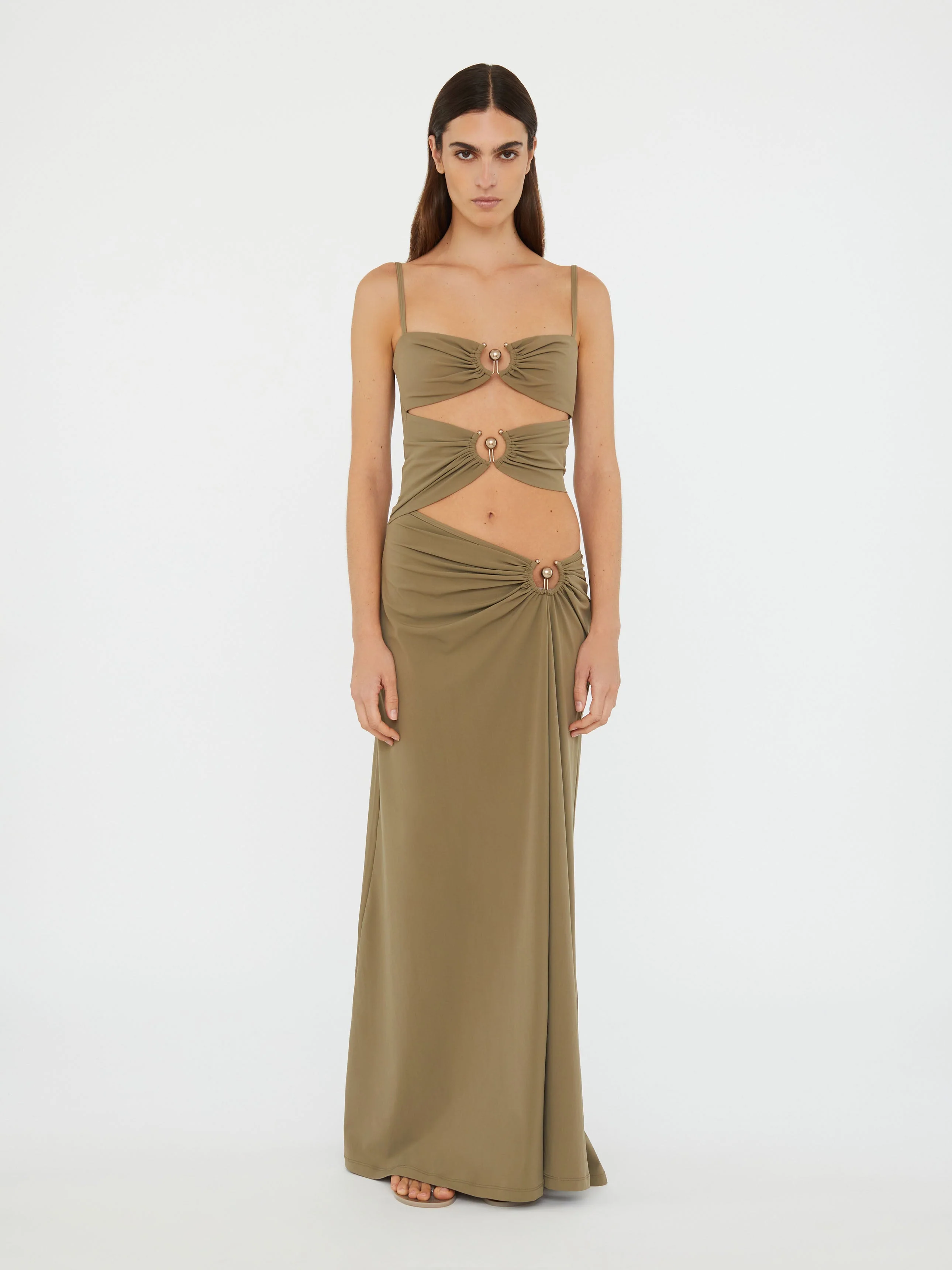 Christopher Esber - Ruched Orbit Split Dress