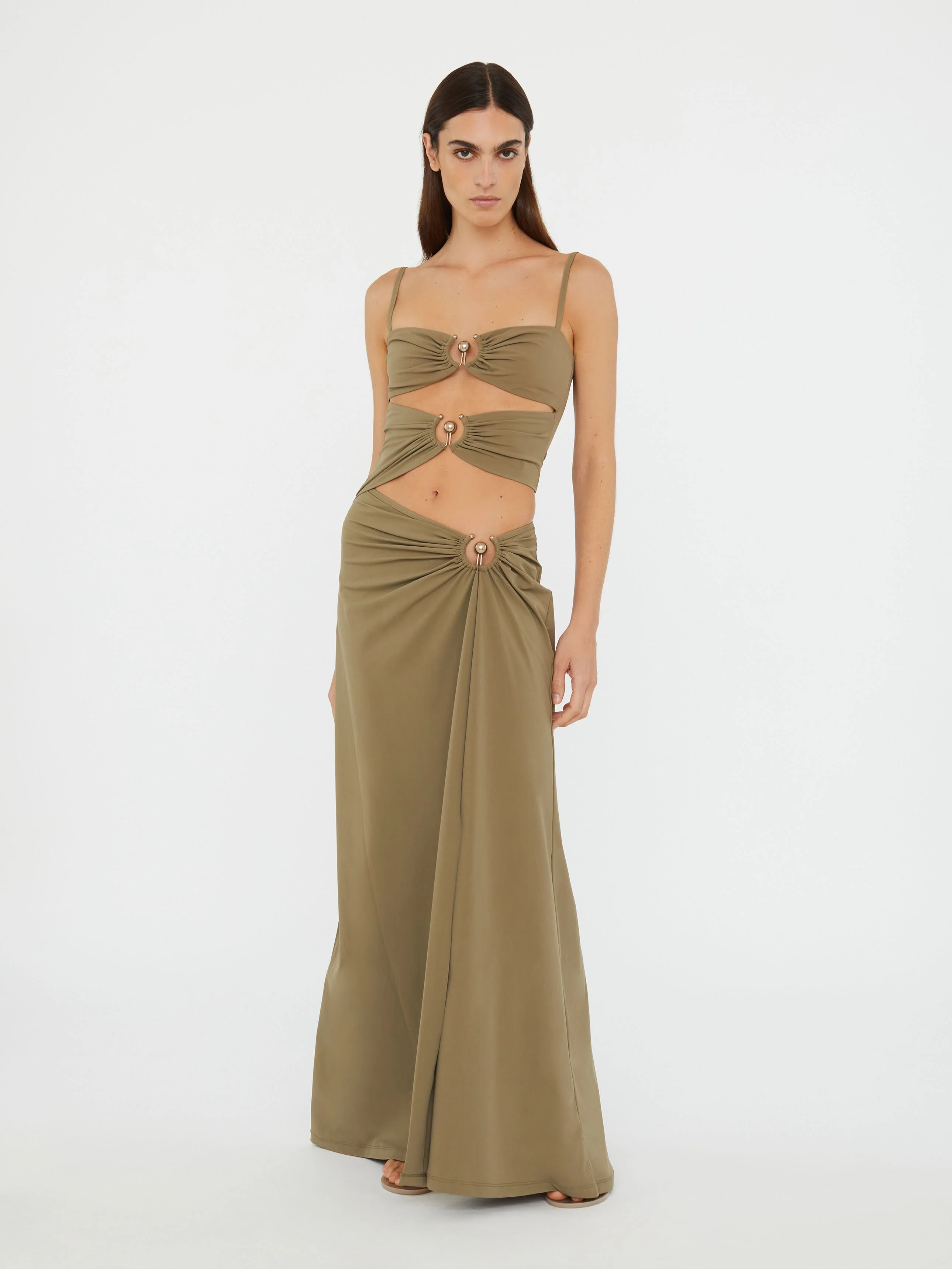 Christopher Esber - Ruched Orbit Split Dress - Image 3