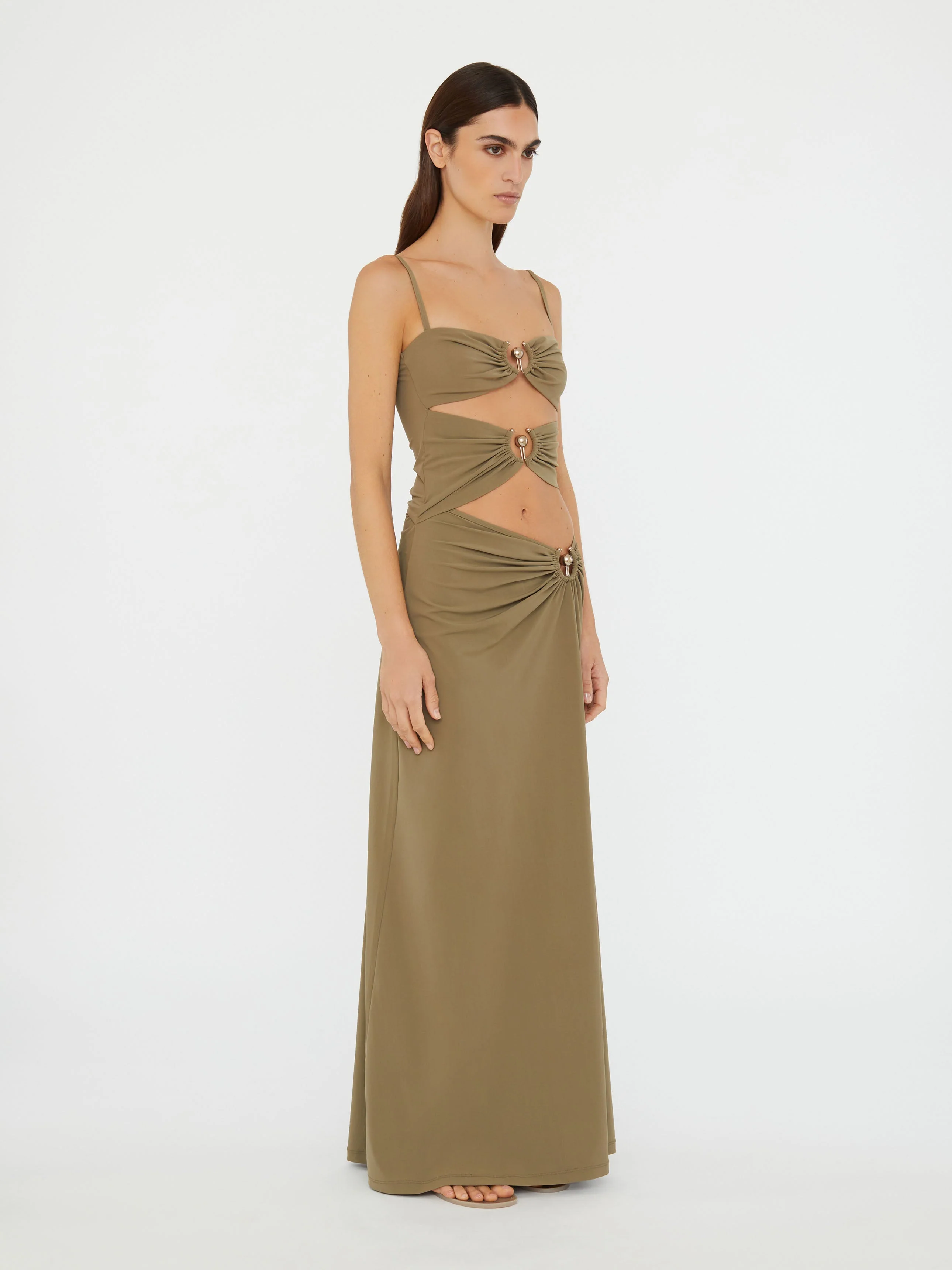 Christopher Esber - Ruched Orbit Split Dress - Image 4