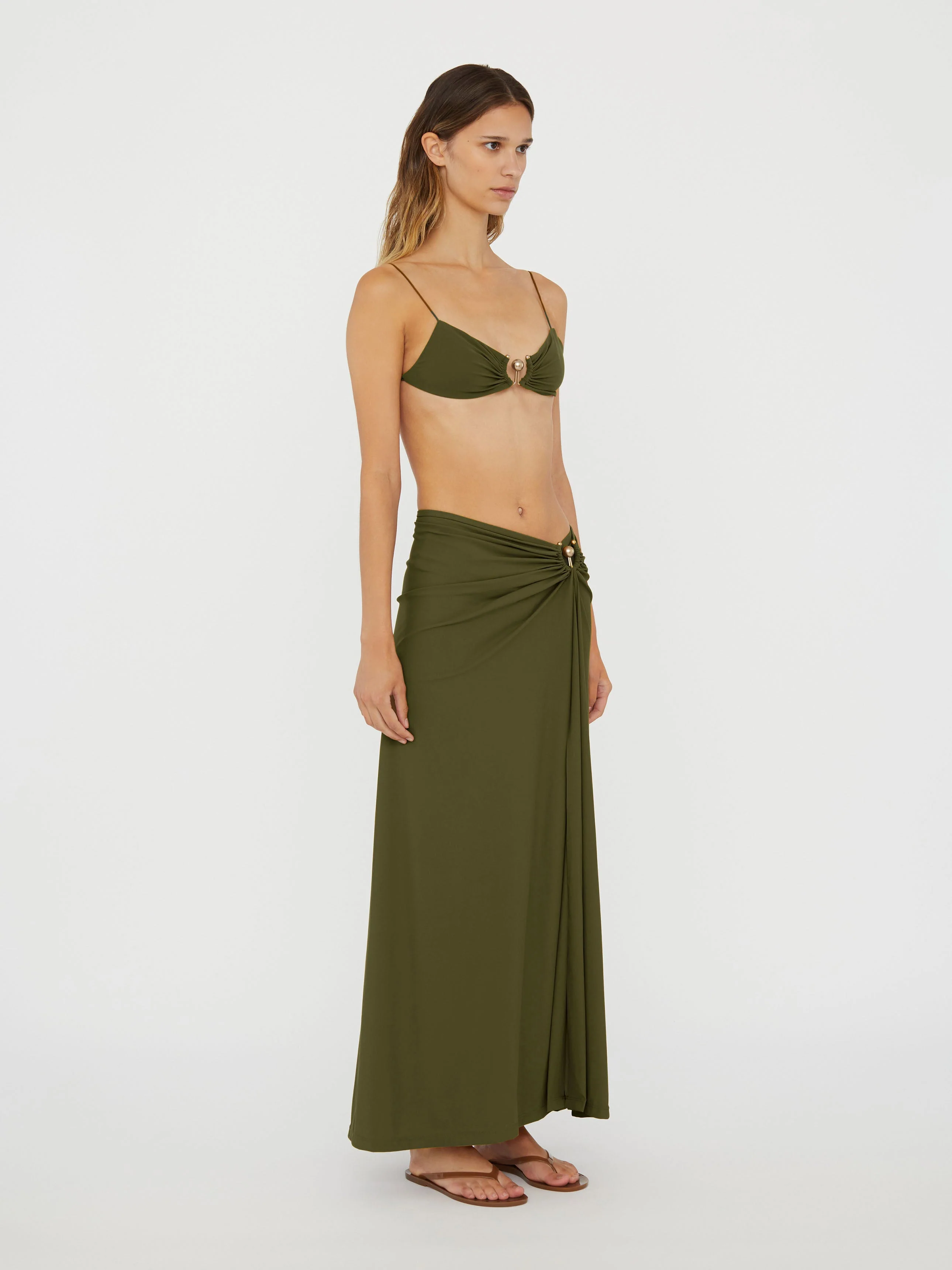 Christopher Esber - Ruched Orbit Split Skirt - Image 3