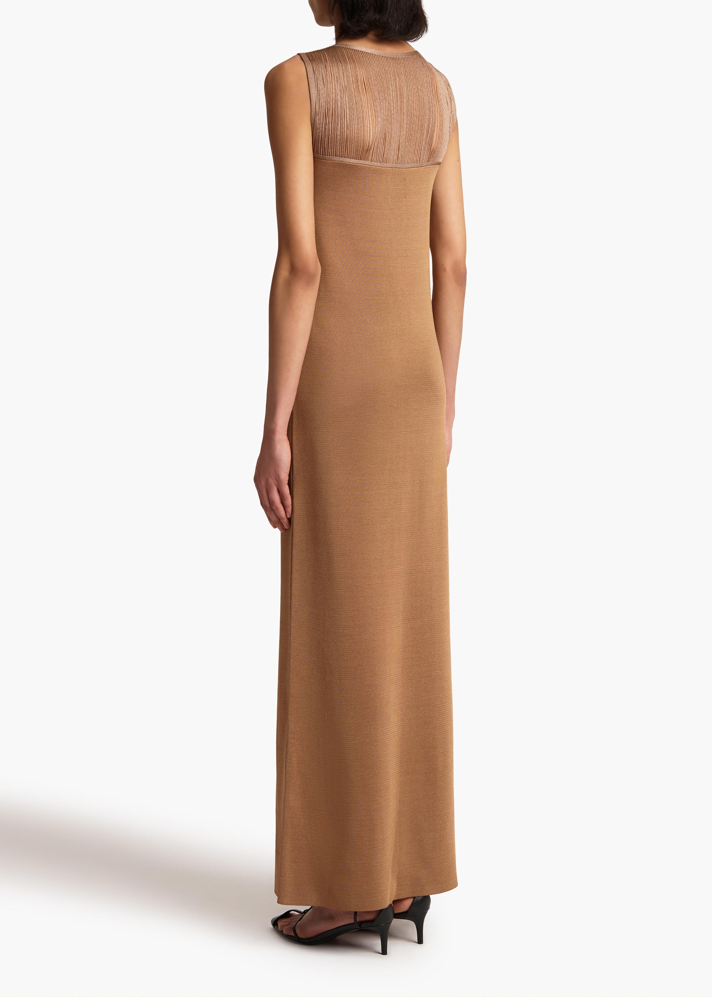 Khaite - Ruslan Dress in Almond - Image 4