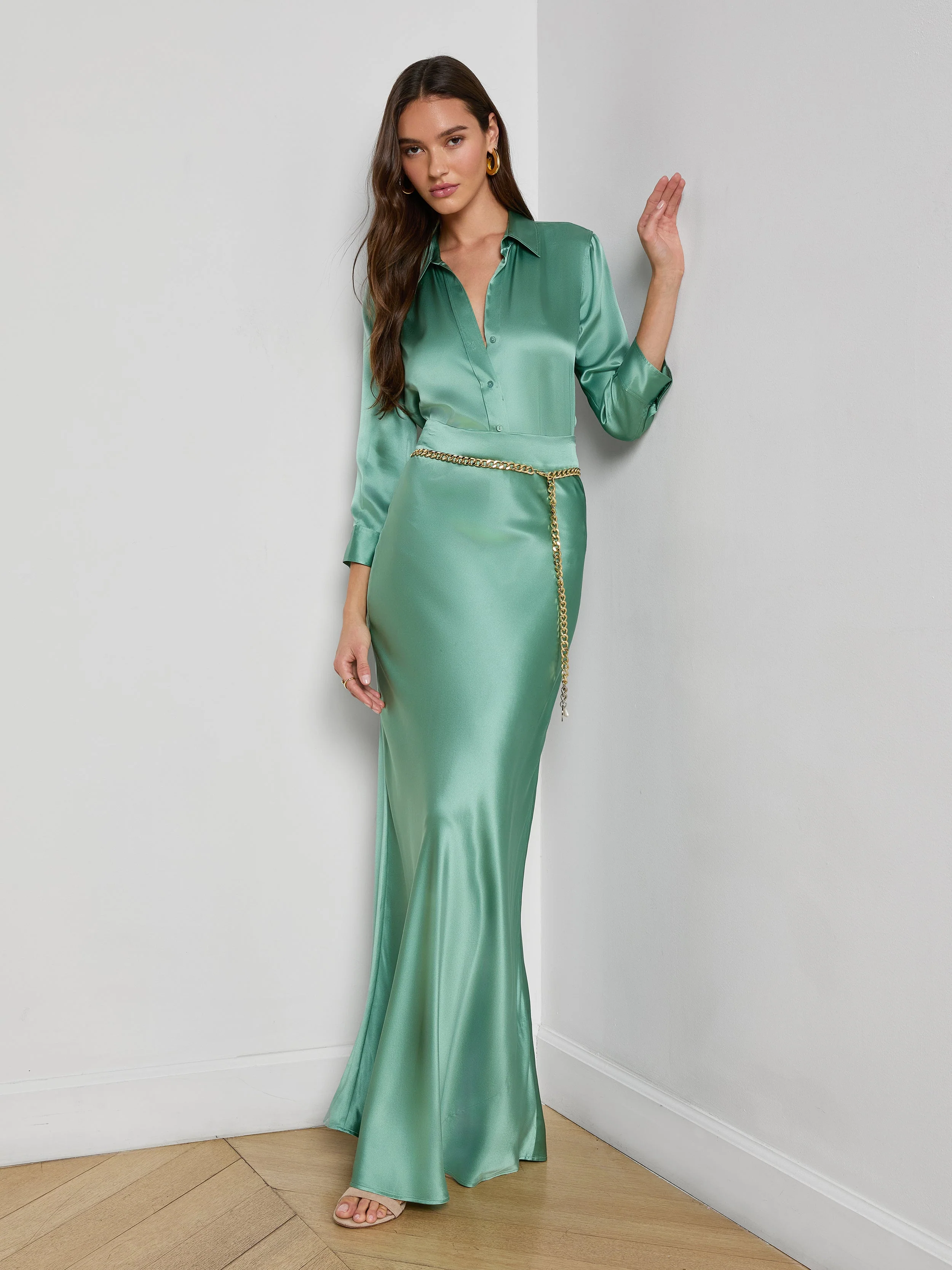 L'AGENCE - Ryker Silk Maxi Skirt - Image 7