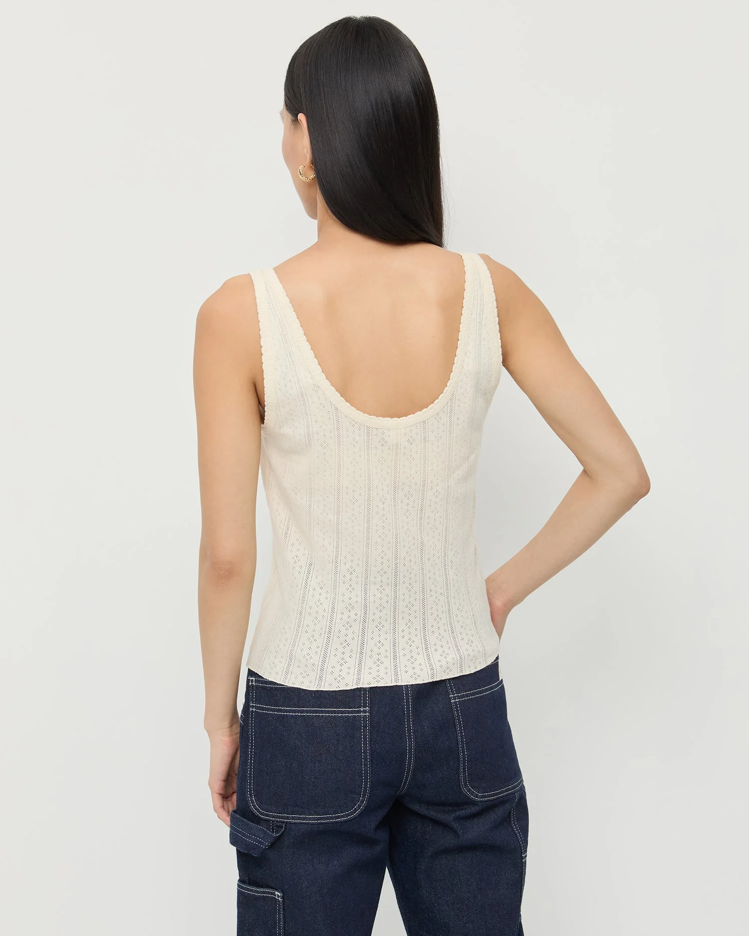 Loeffler Randall - Rylee Pointelle Tank Top - Image 3