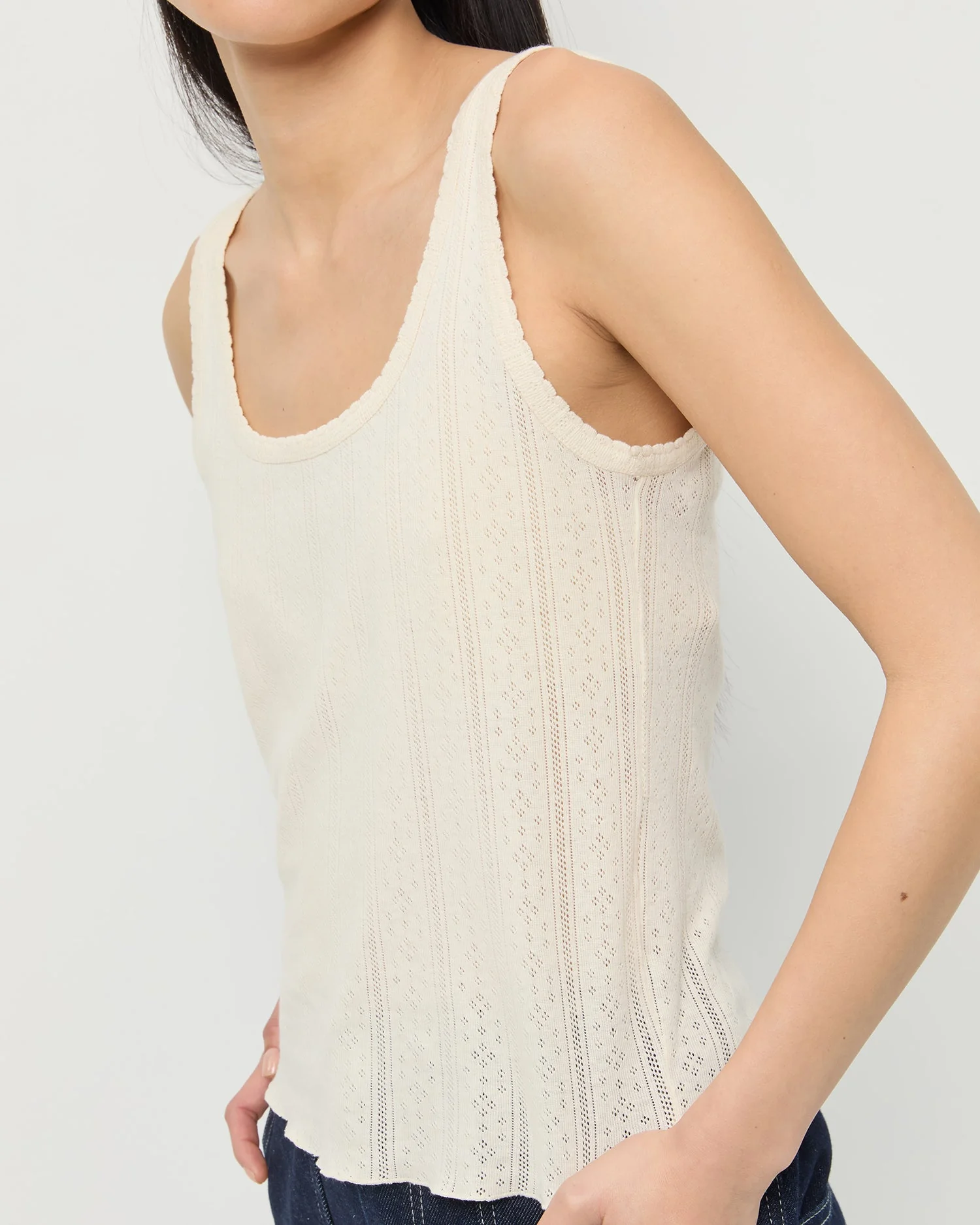 Loeffler Randall - Rylee Pointelle Tank Top - Image 4