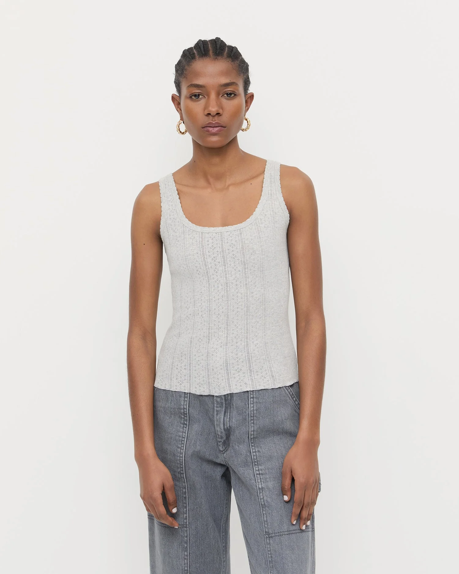 Loeffler Randall - Rylee Pointelle Tank Top