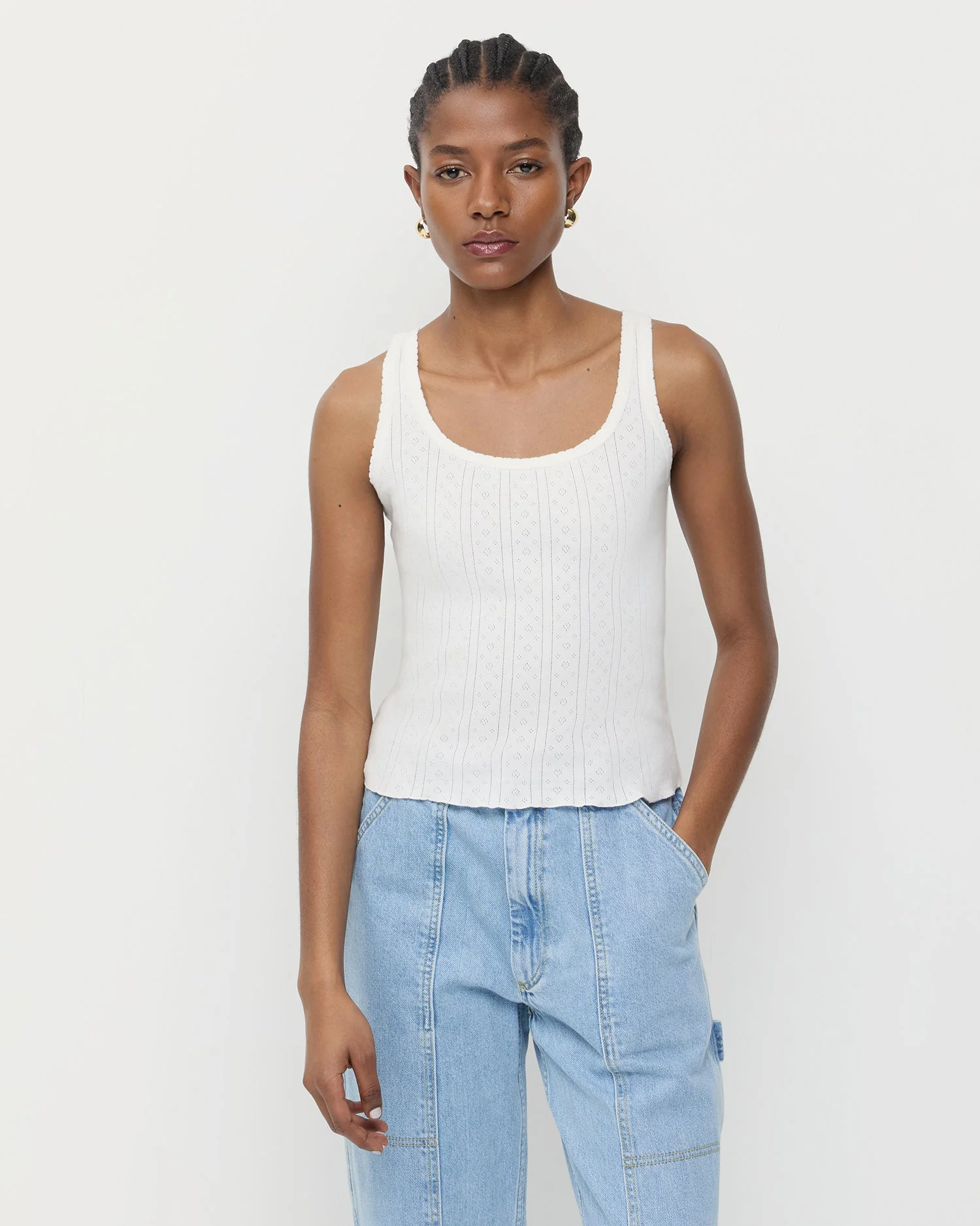 Loeffler Randall - Rylee Pointelle Tank Top