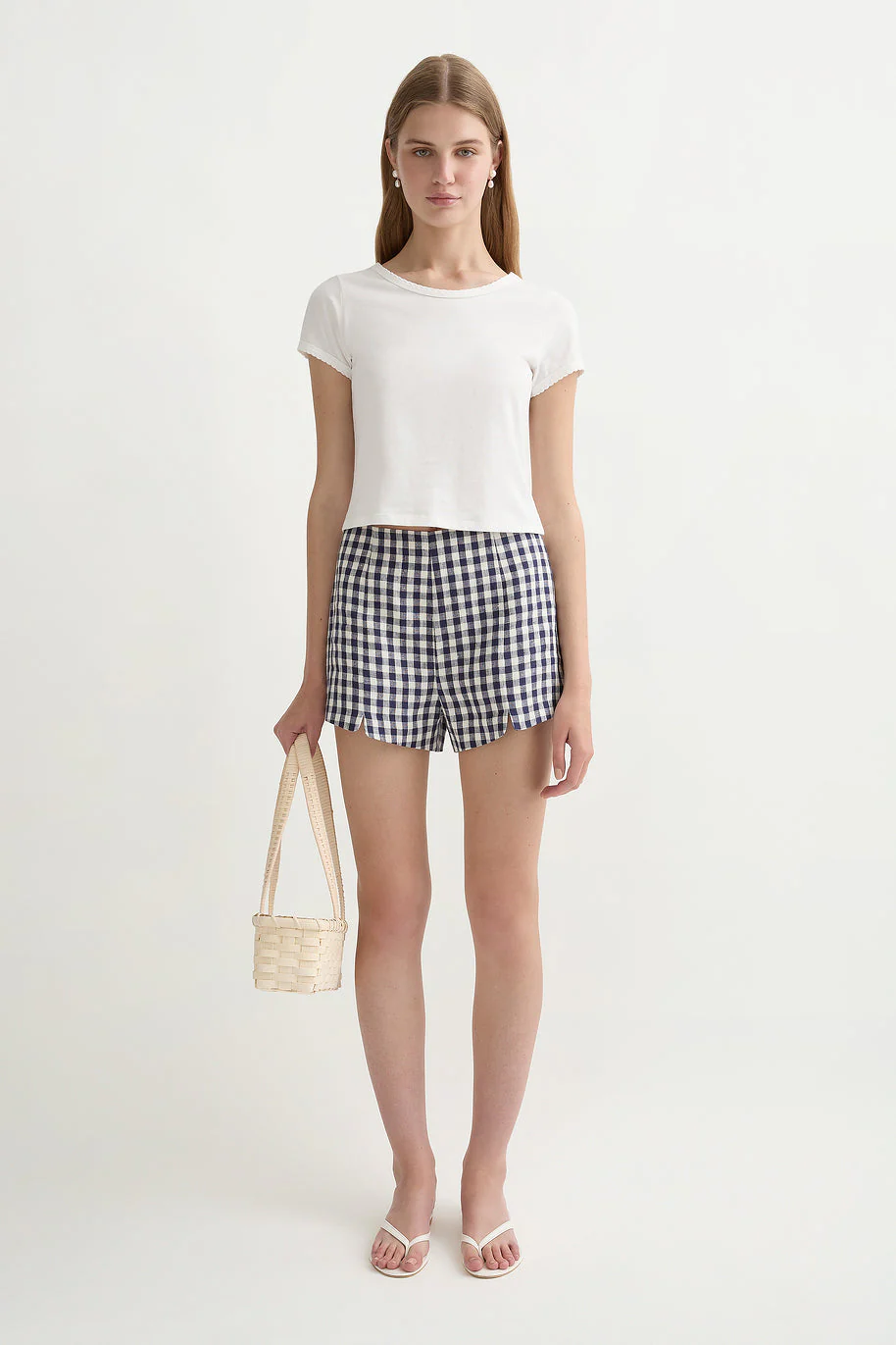 Posse - SADIE SHORT - NAVY GINGHAM