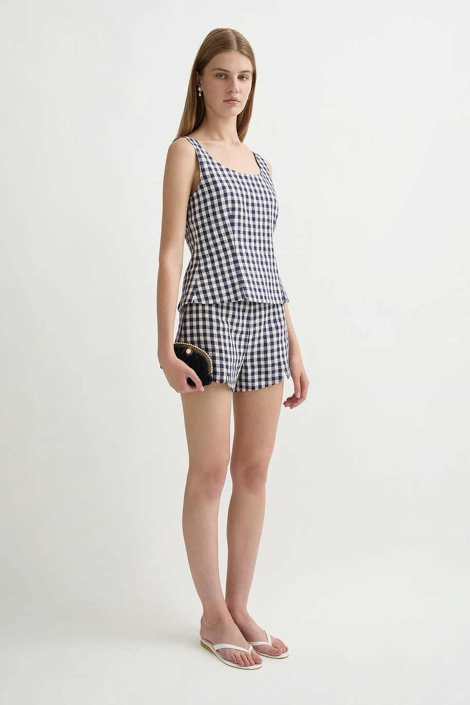 Posse - SADIE TOP - NAVY GINGHAM - Image 3