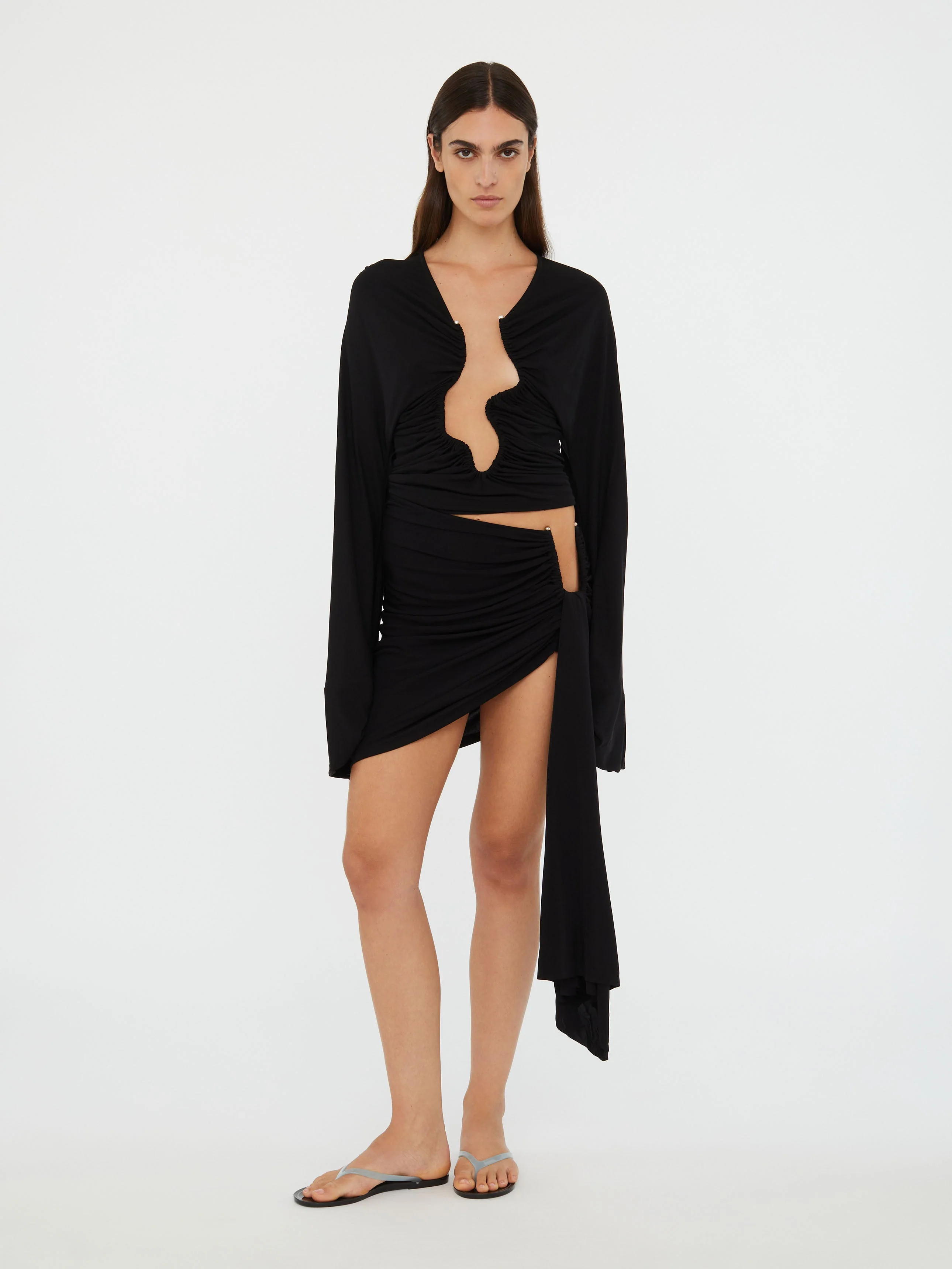 Christopher Esber - Salacia Ruched Long Sleeve Top - Image 2