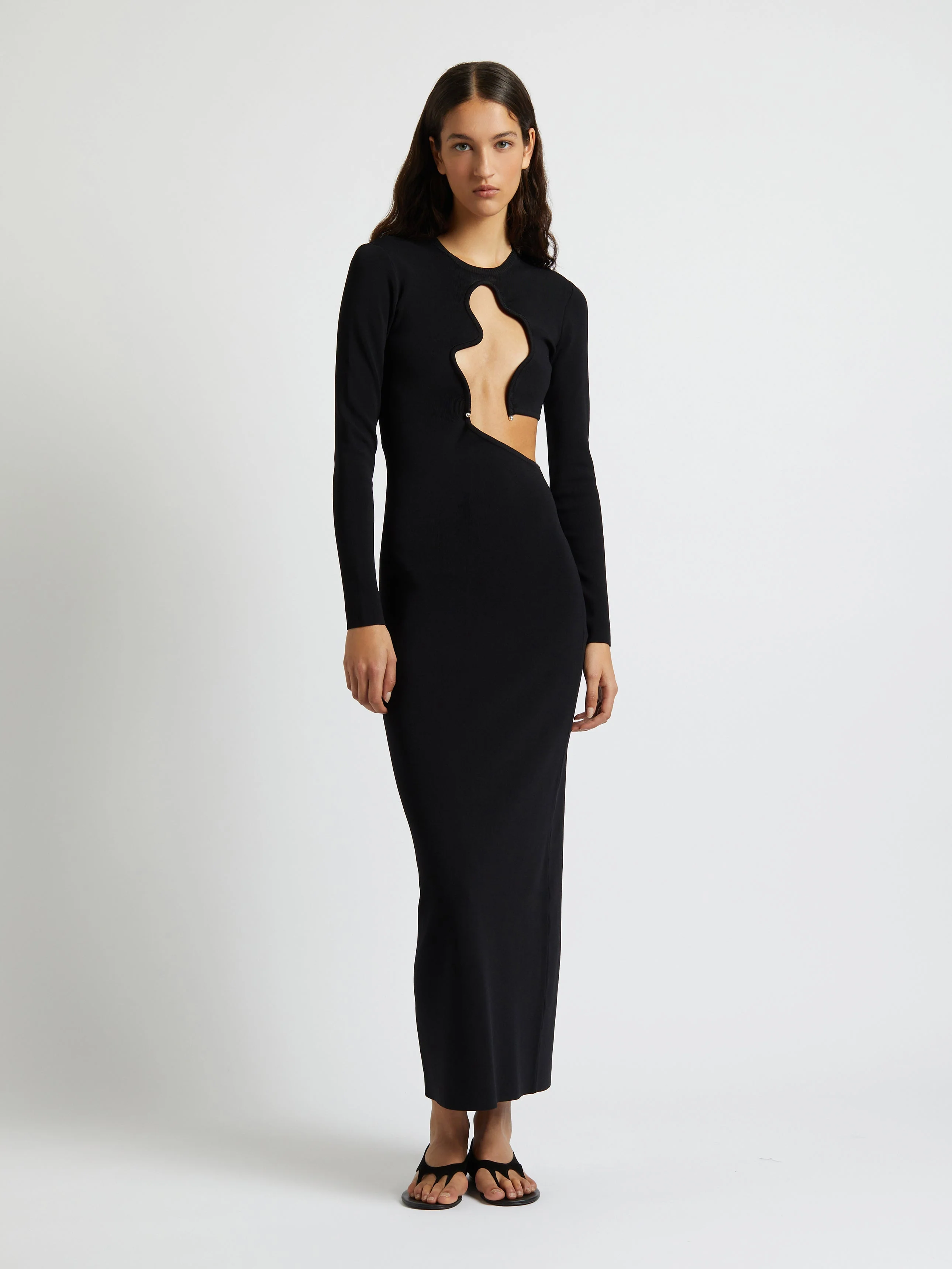 Christopher Esber - Salacia Wire Long Sleeve Column Dress - Image 6